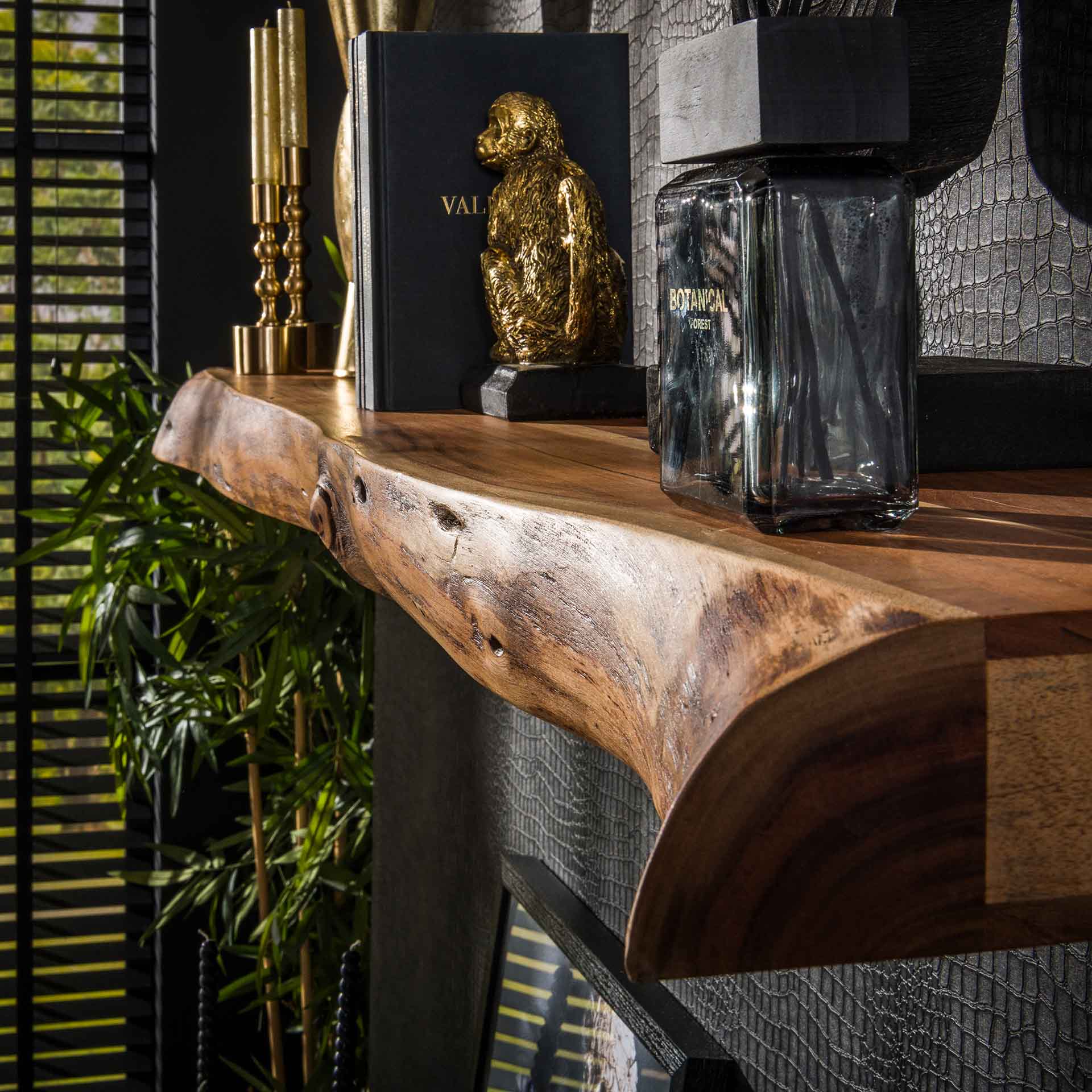 Wandplank Live Edge 150 cm