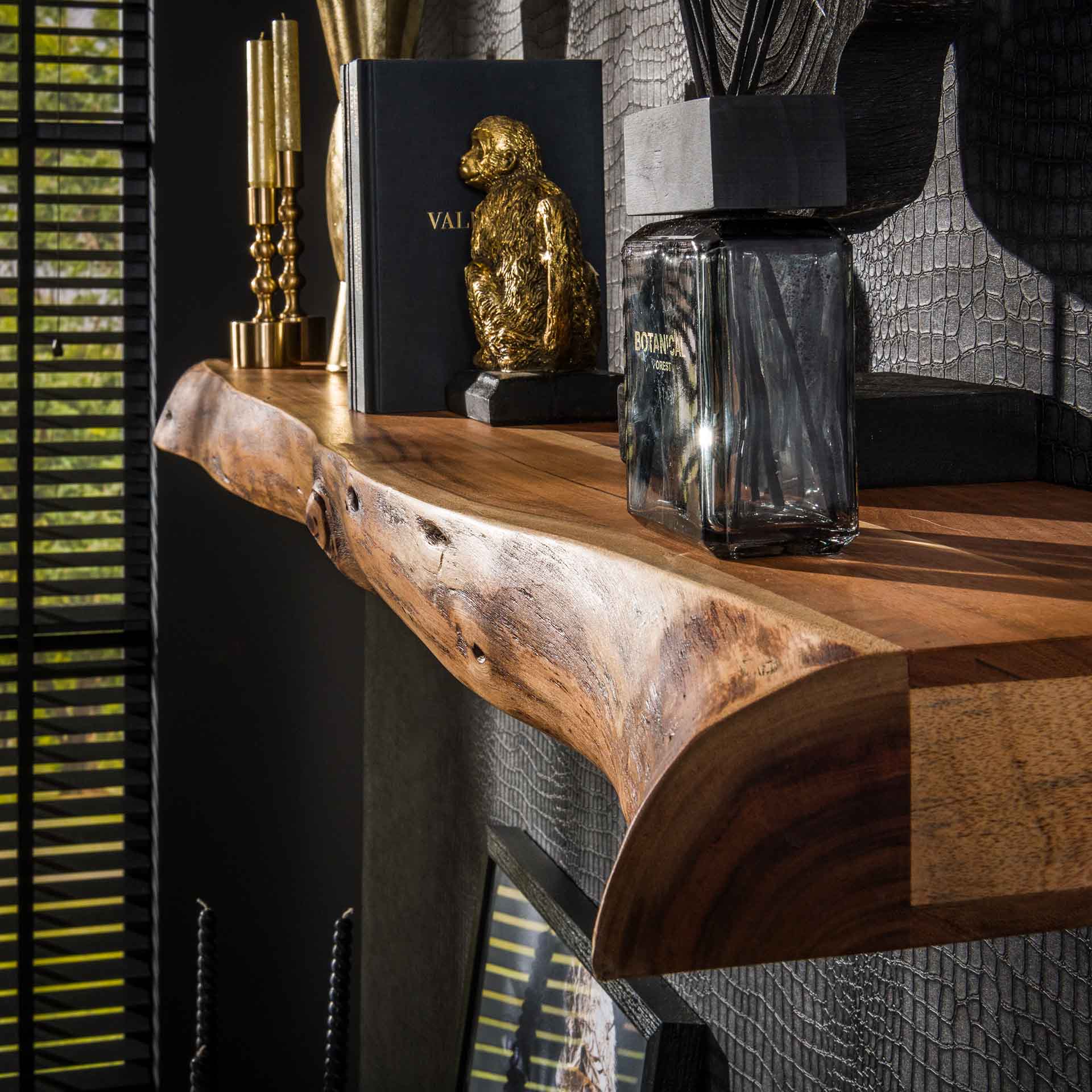 Wandplank Live Edge 150 cm