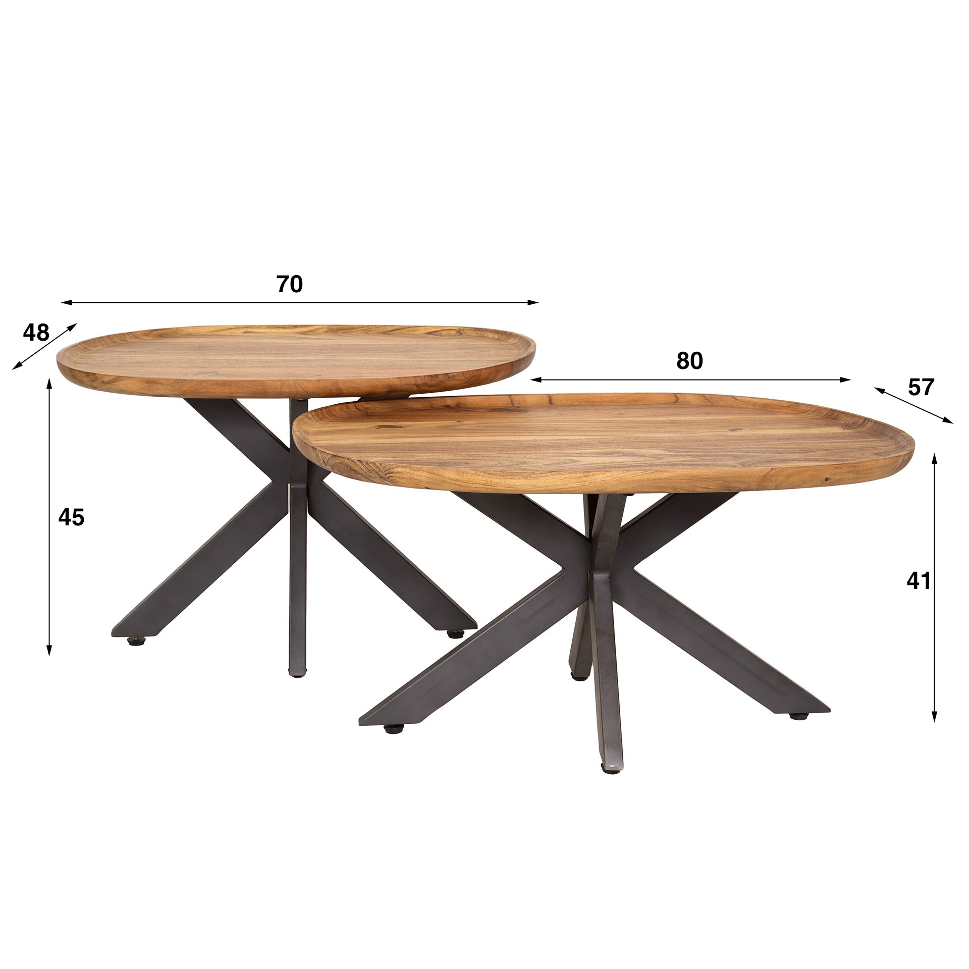 Set Spider salontafels - 2 stuks