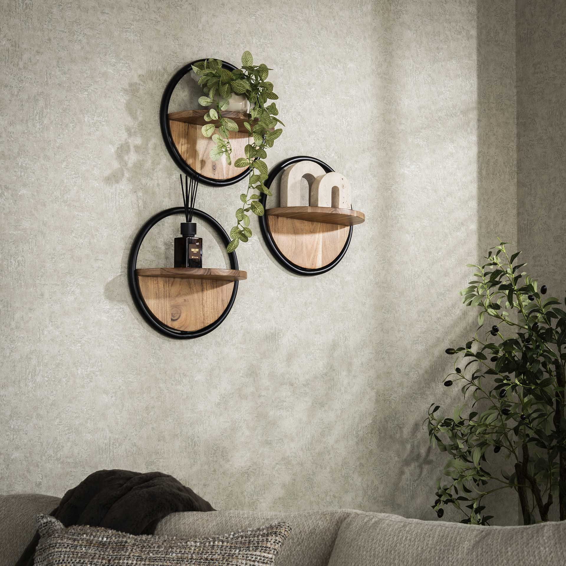 Ronde wandschappen - Set van 3
