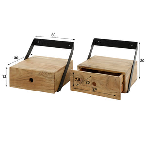 Nachtkastje Set van 2 - Compact en Hangend