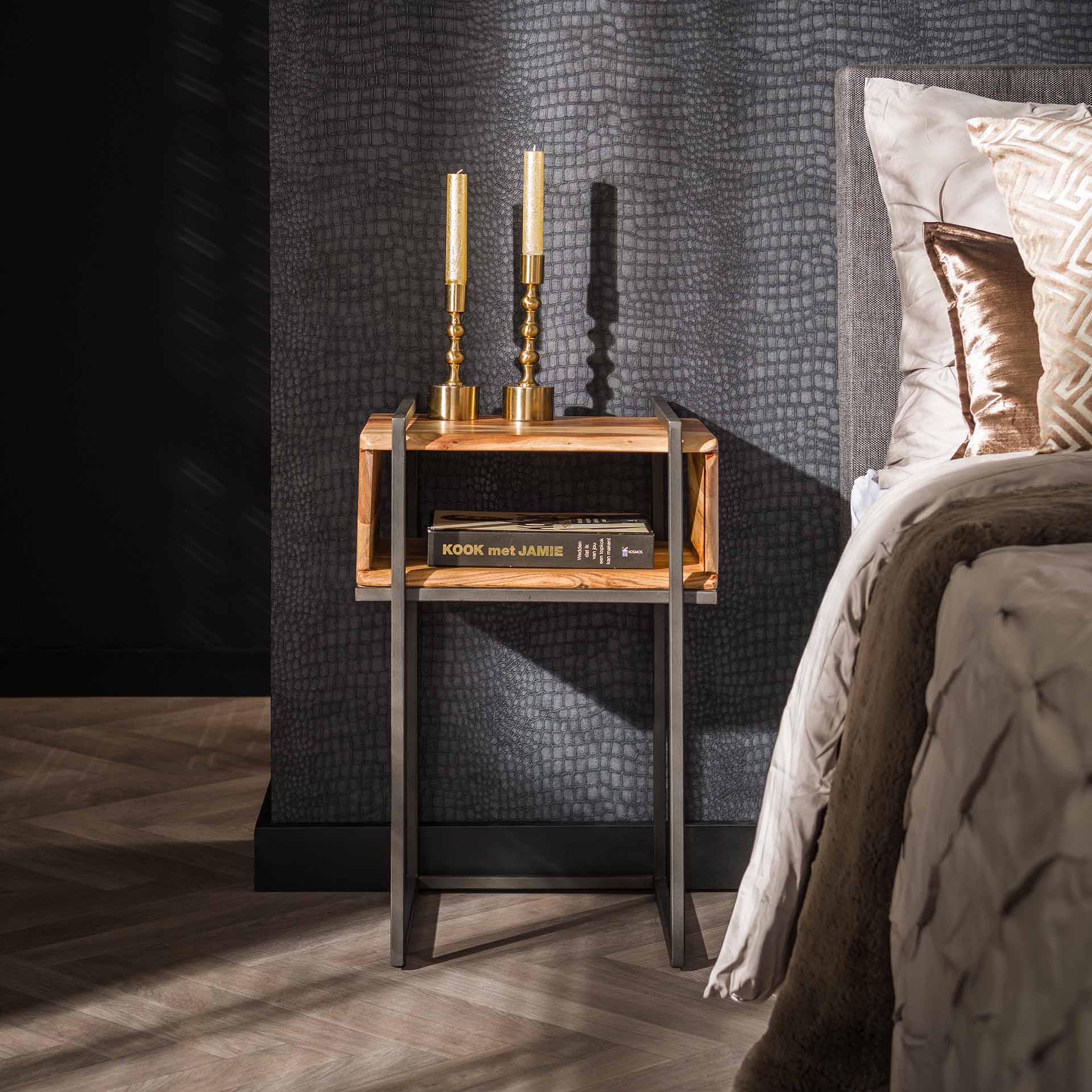 Nachtkastje met Metaal Frame