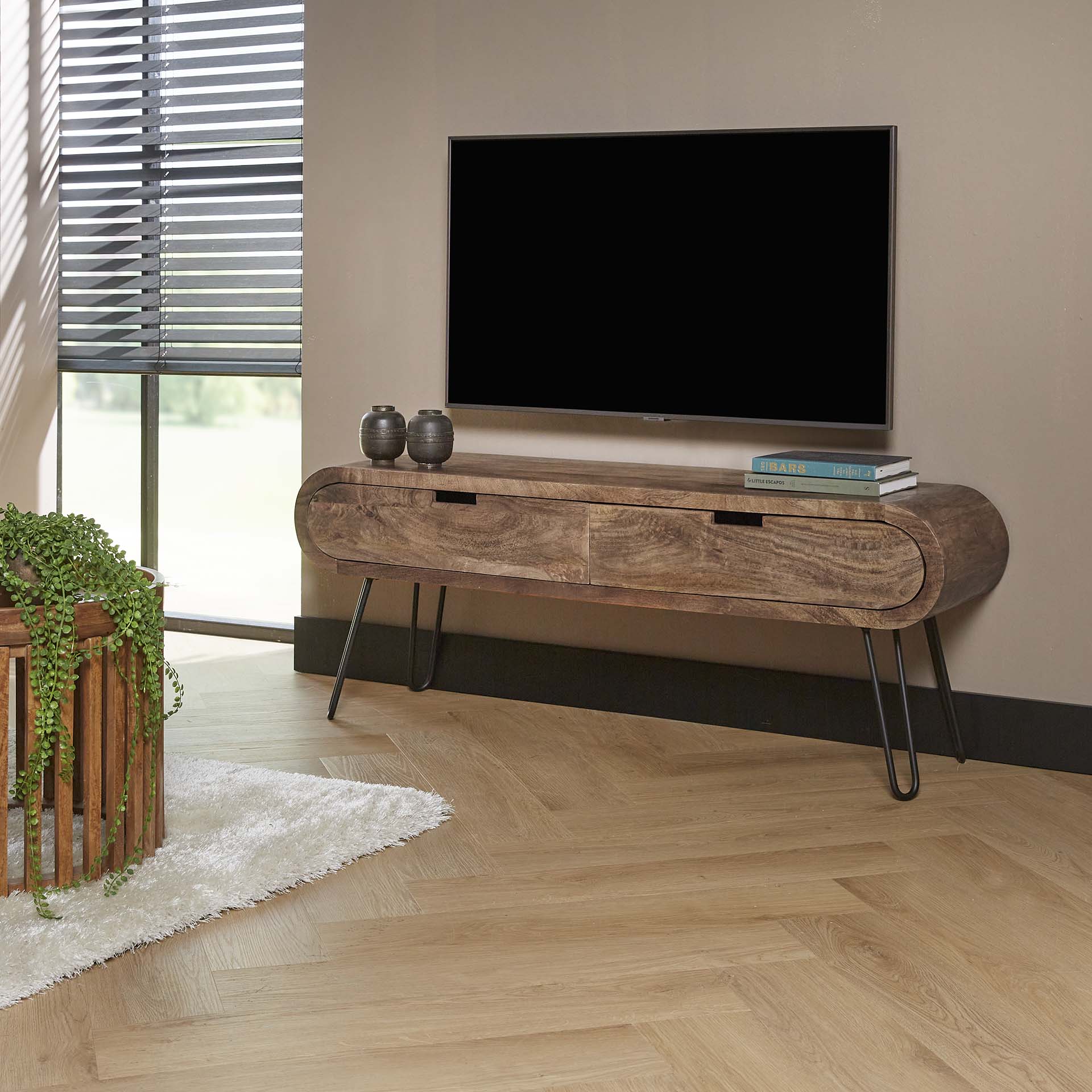 TV-meubel Mangohout - 135 cm