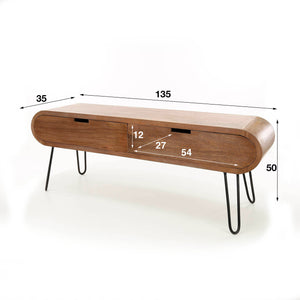 TV-meubel Mangohout - 135 cm