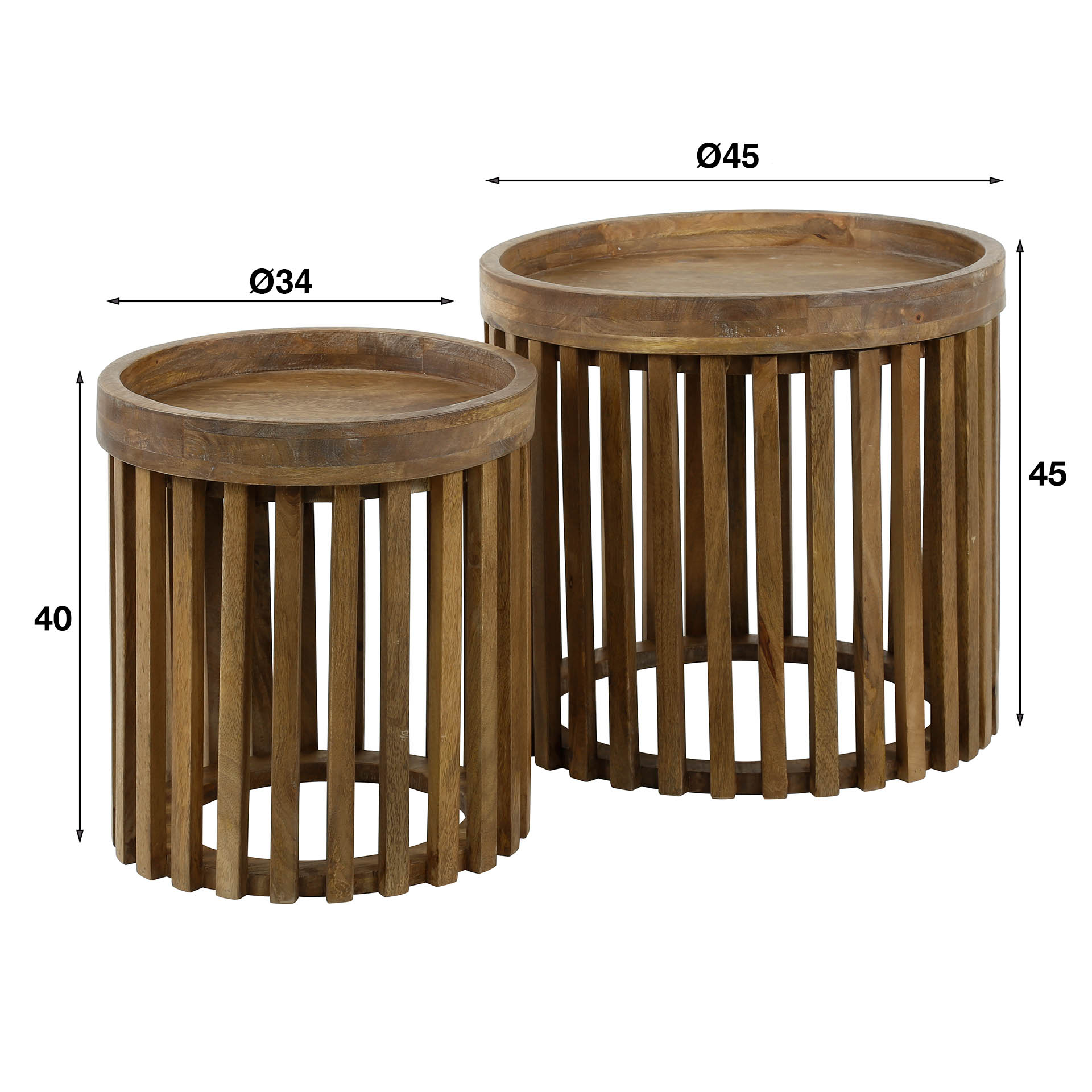 Bijzettafel - Set van 2