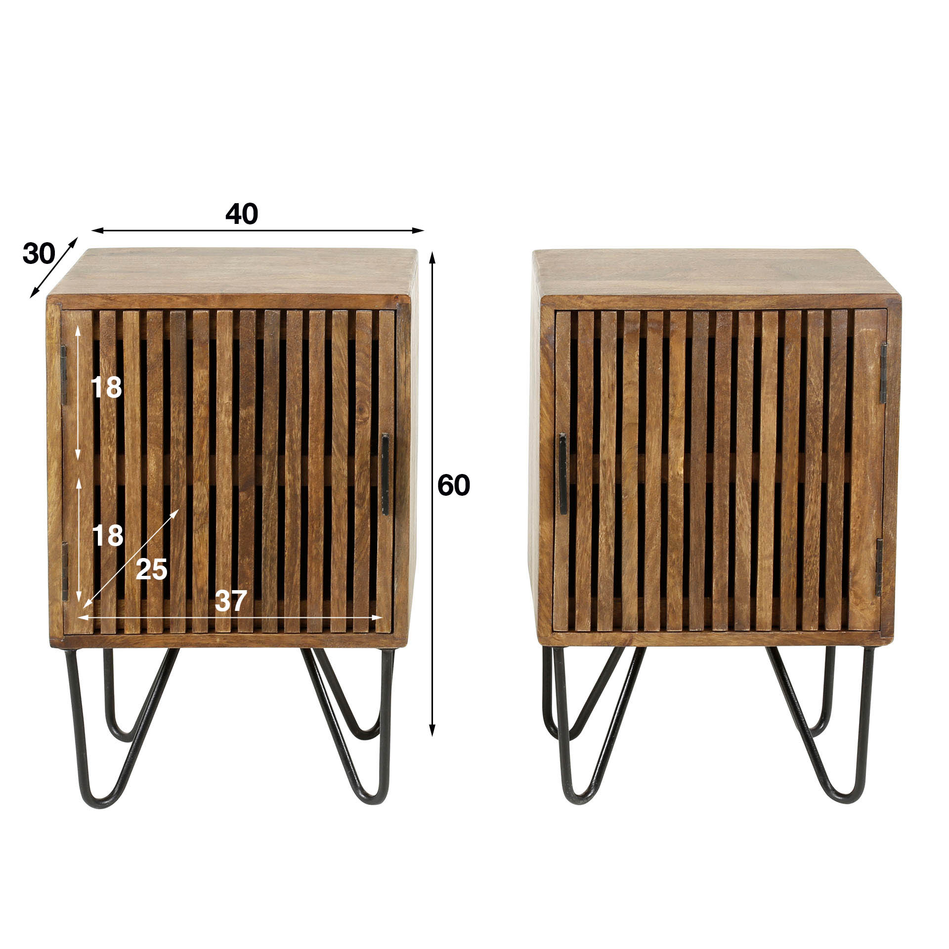 Nachtkastje Set - 2 stuks