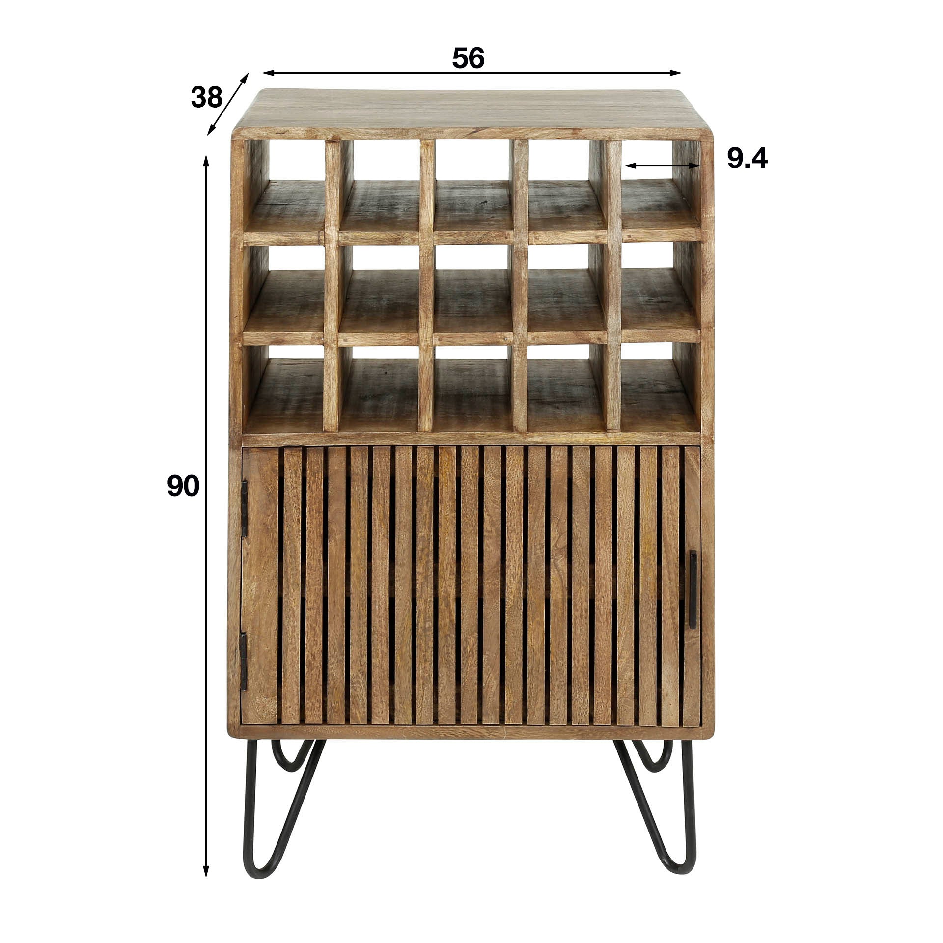 Wijnkast Mangohout - 15 Flessen