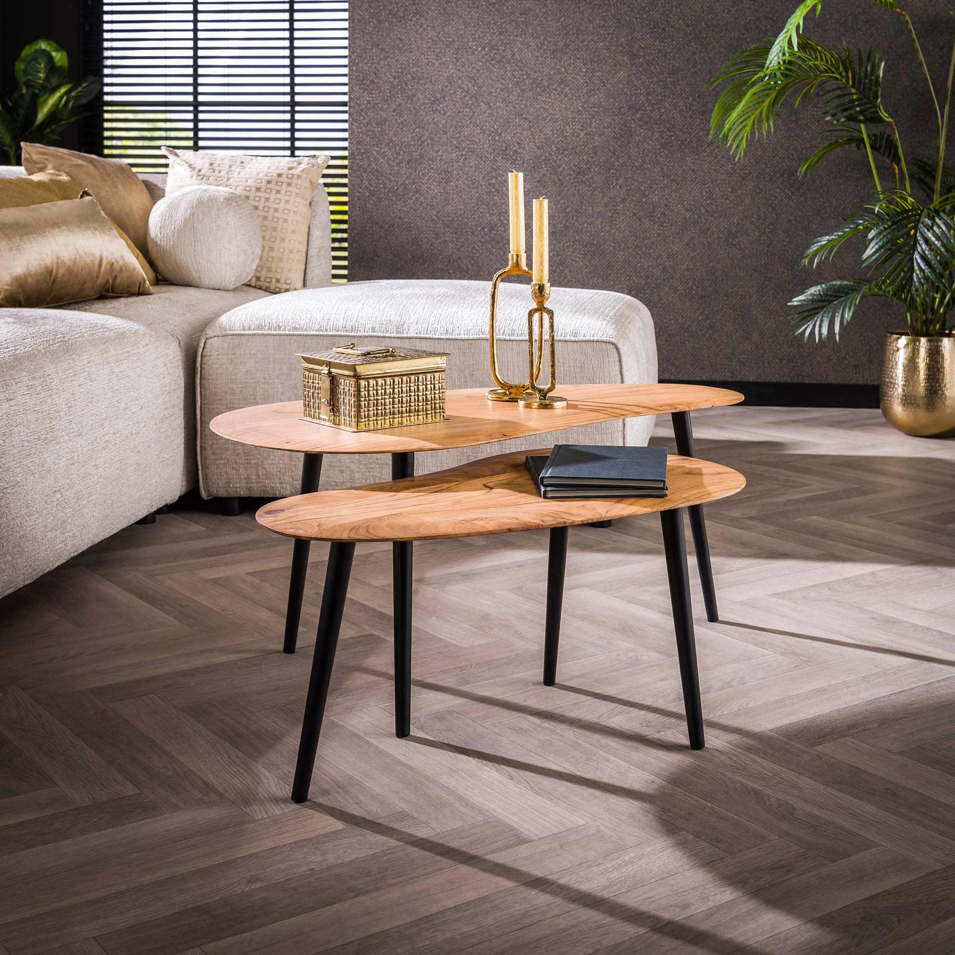 Salontafel Set Niervormig - 2 stuks