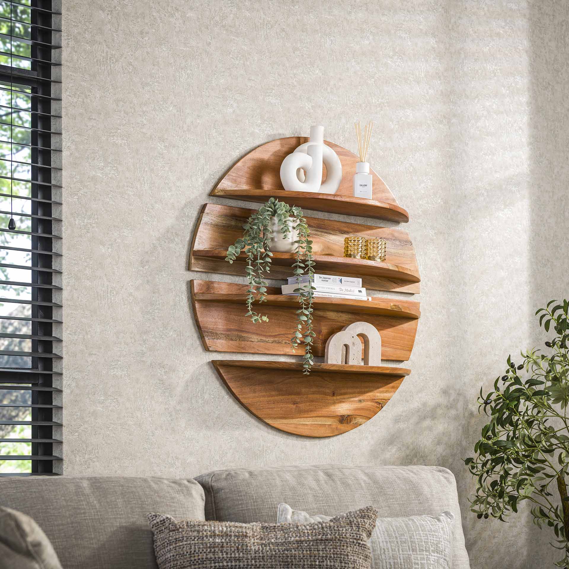 Set Wandschappen Rond - 4 Stuks