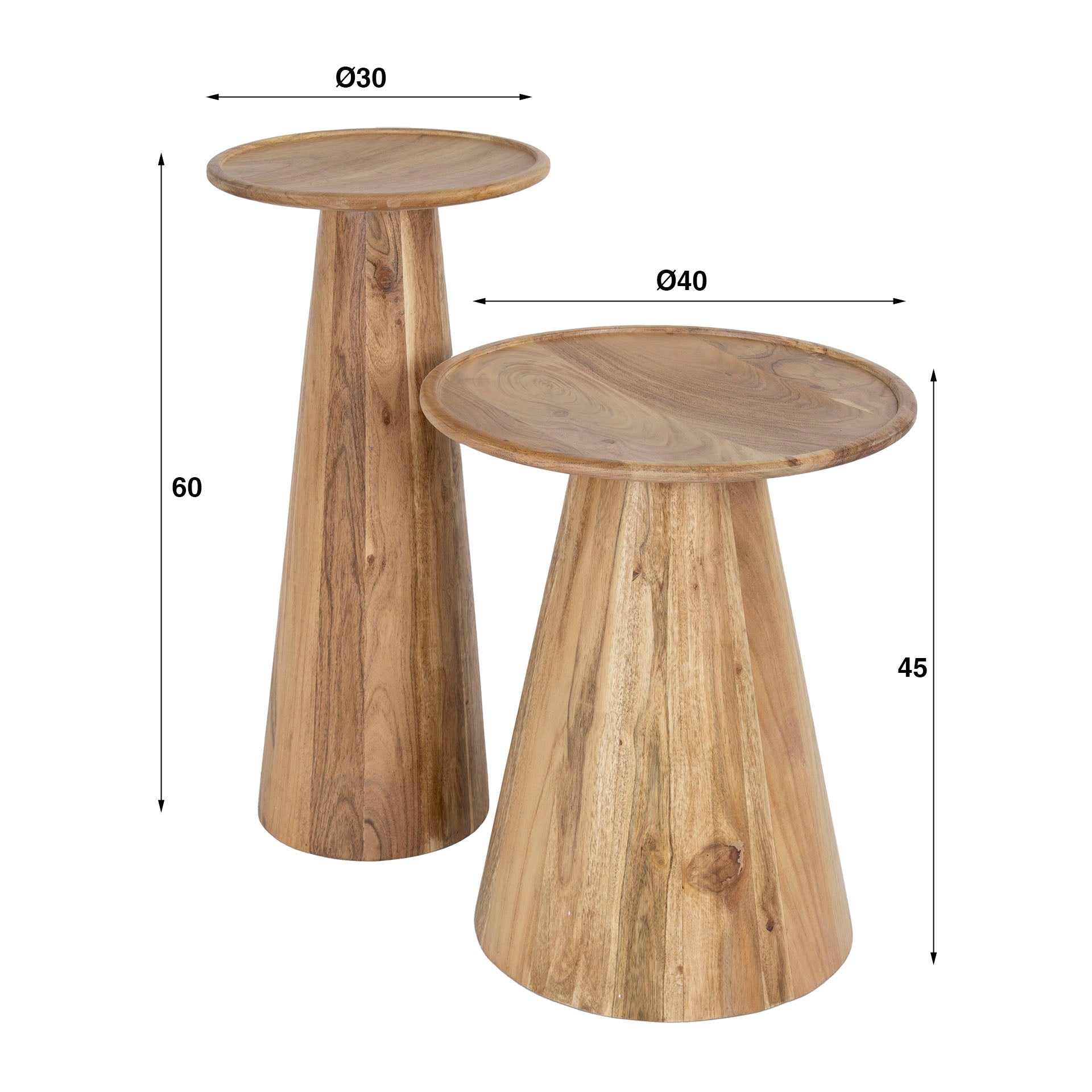 Bijzettafelset Cone - Set van 2