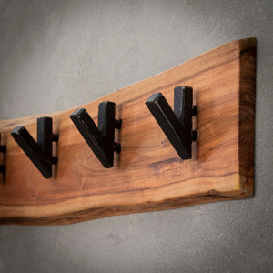 Kapstok hout met vijf haken