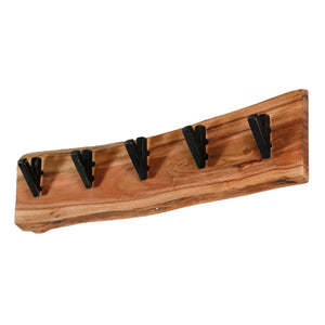 Kapstok hout met vijf haken