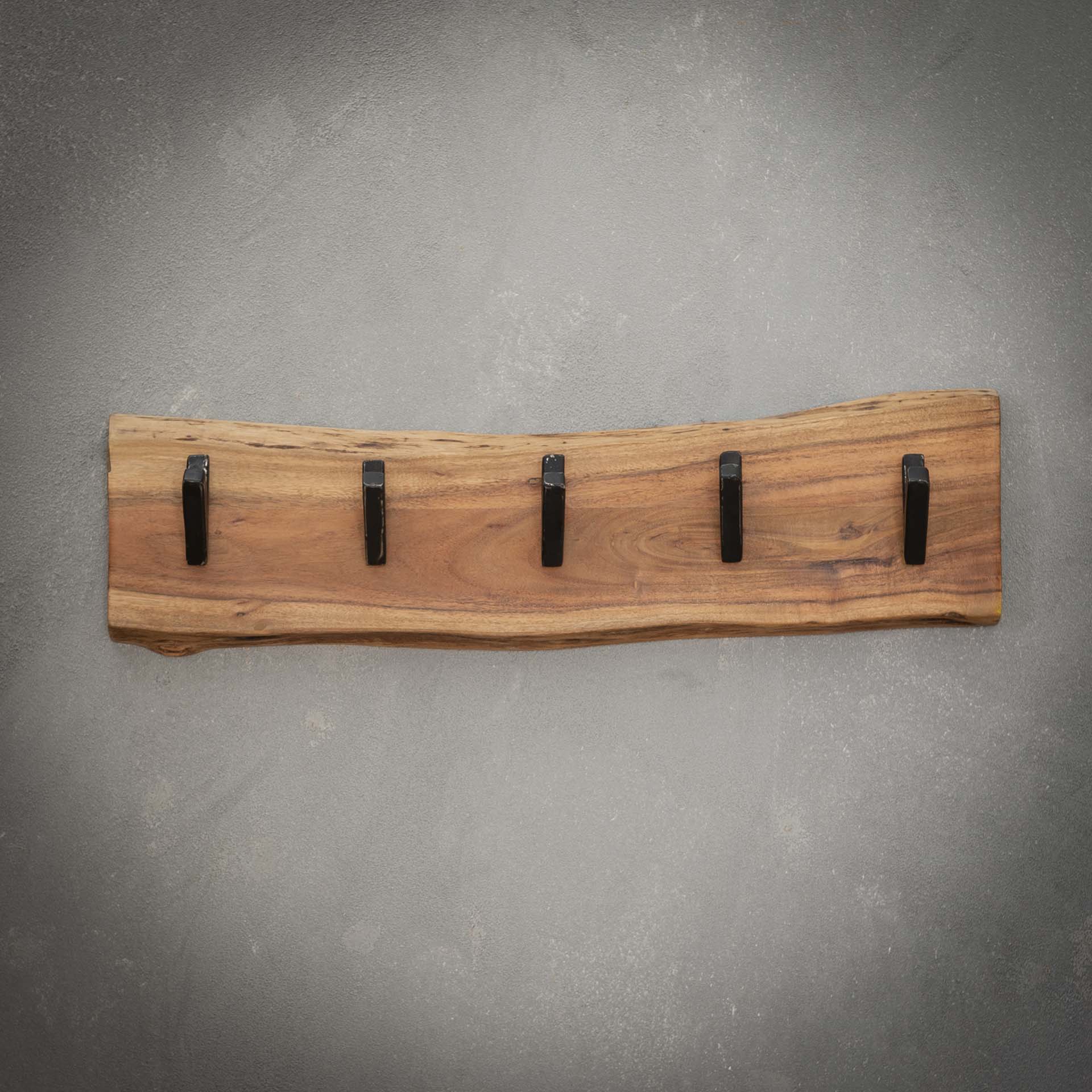 Kapstok hout met vijf haken