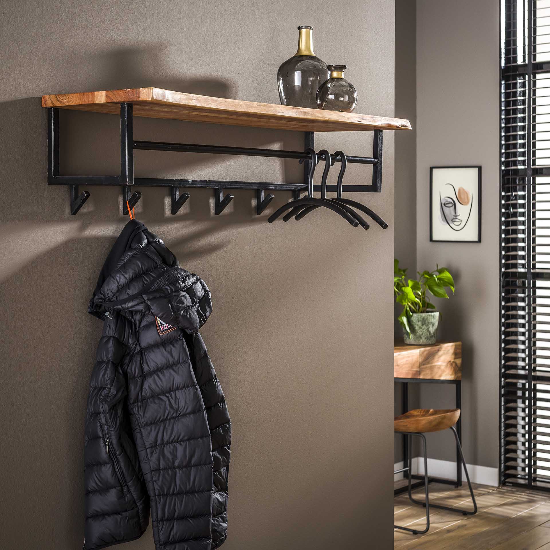 Kapstok met Hoedenplank Acacia