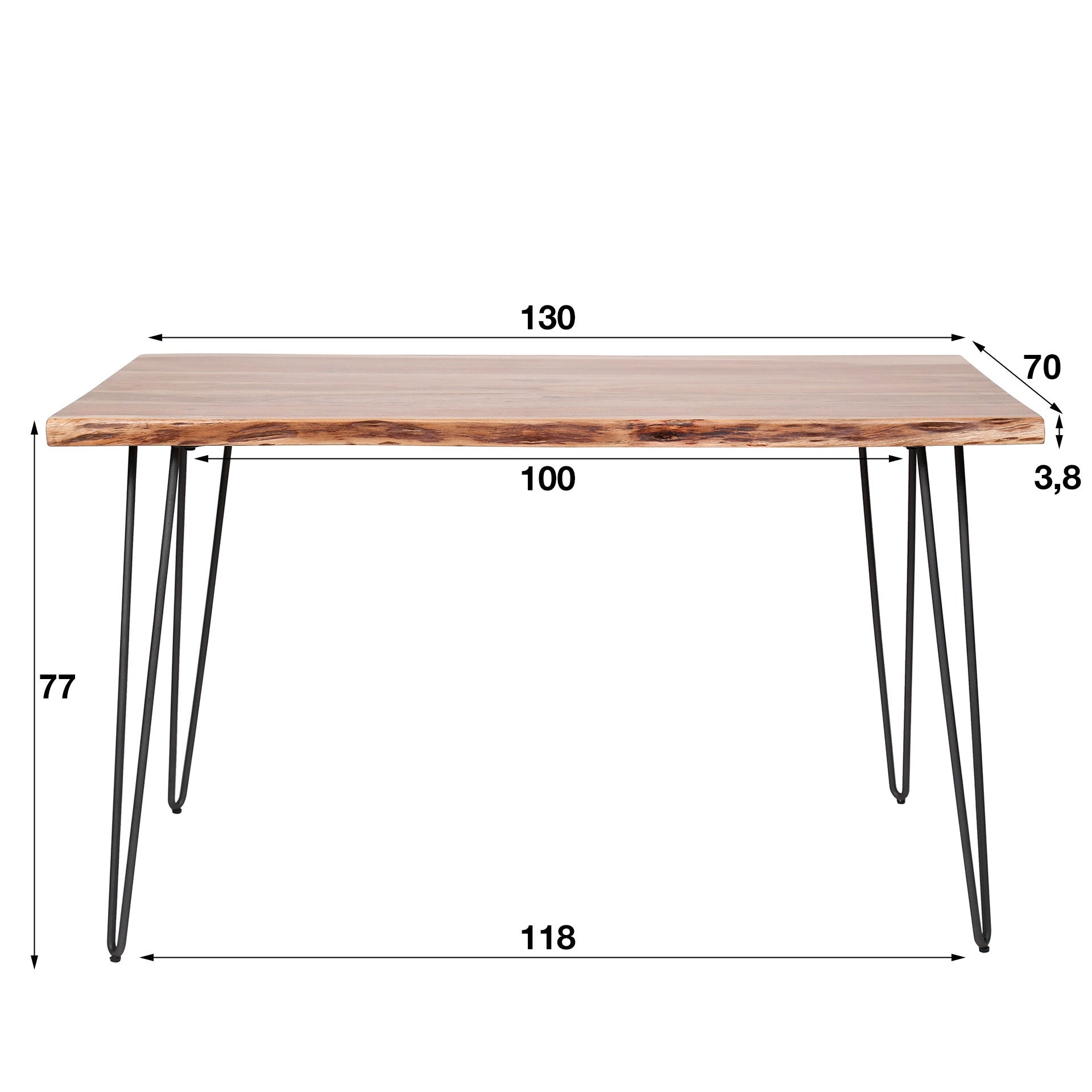 Eettafel Edge - 130 cm