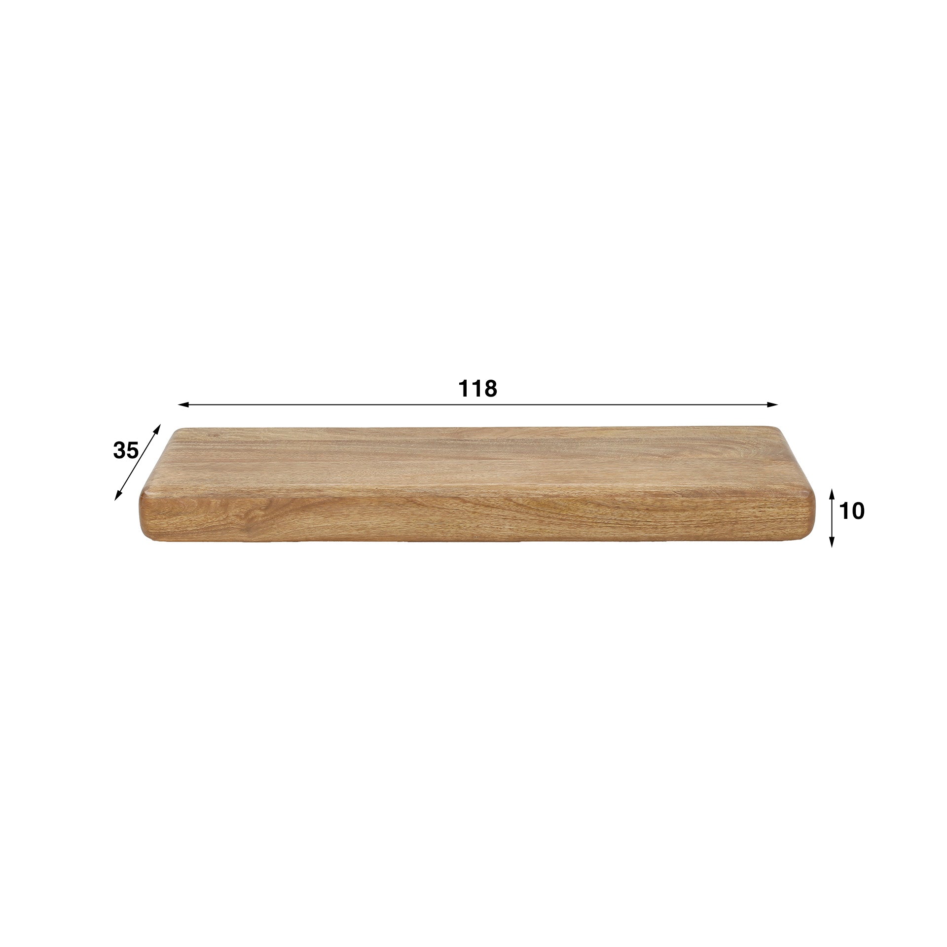 Wandplank Mangohout 118 cm