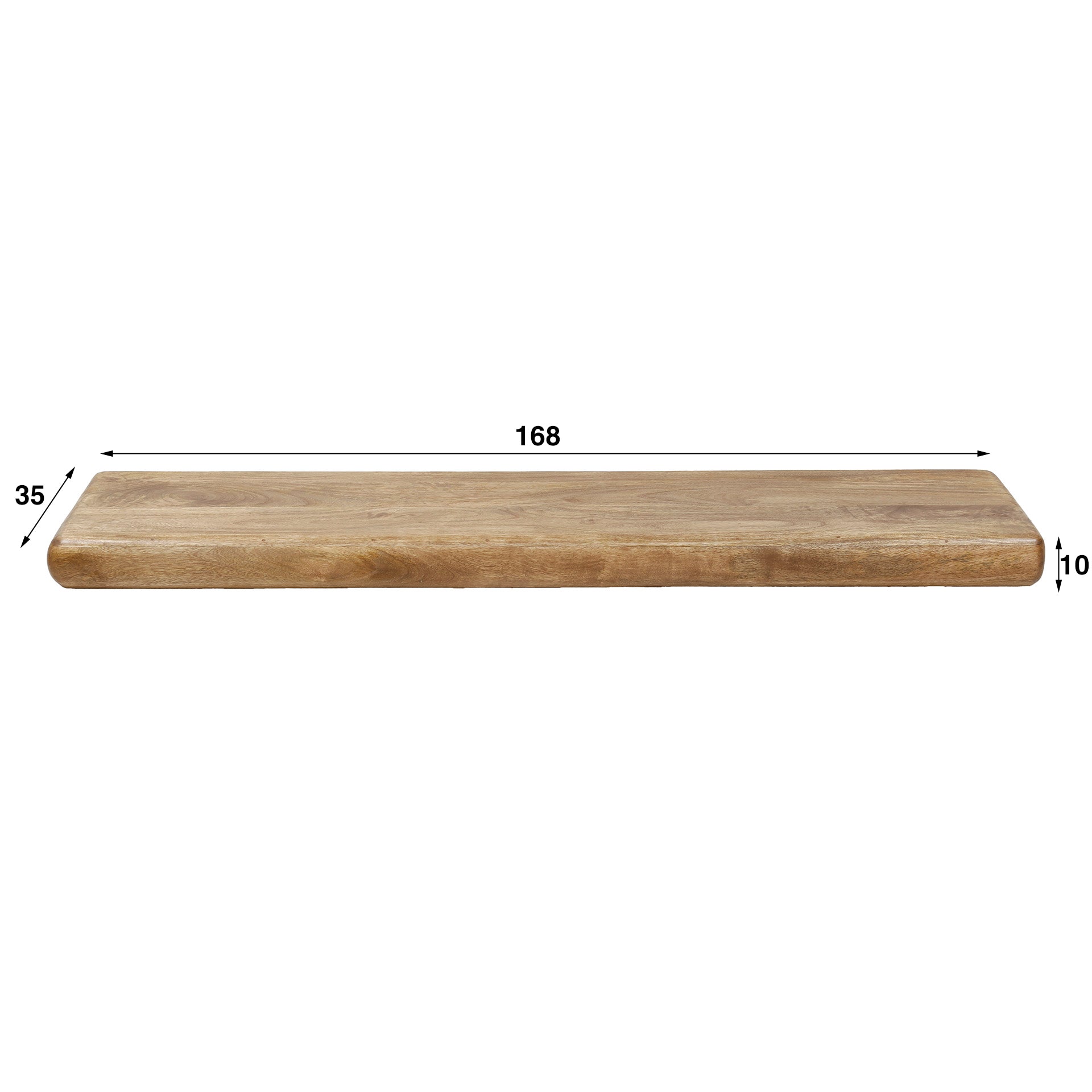 Wandplank Mangohout 170 cm