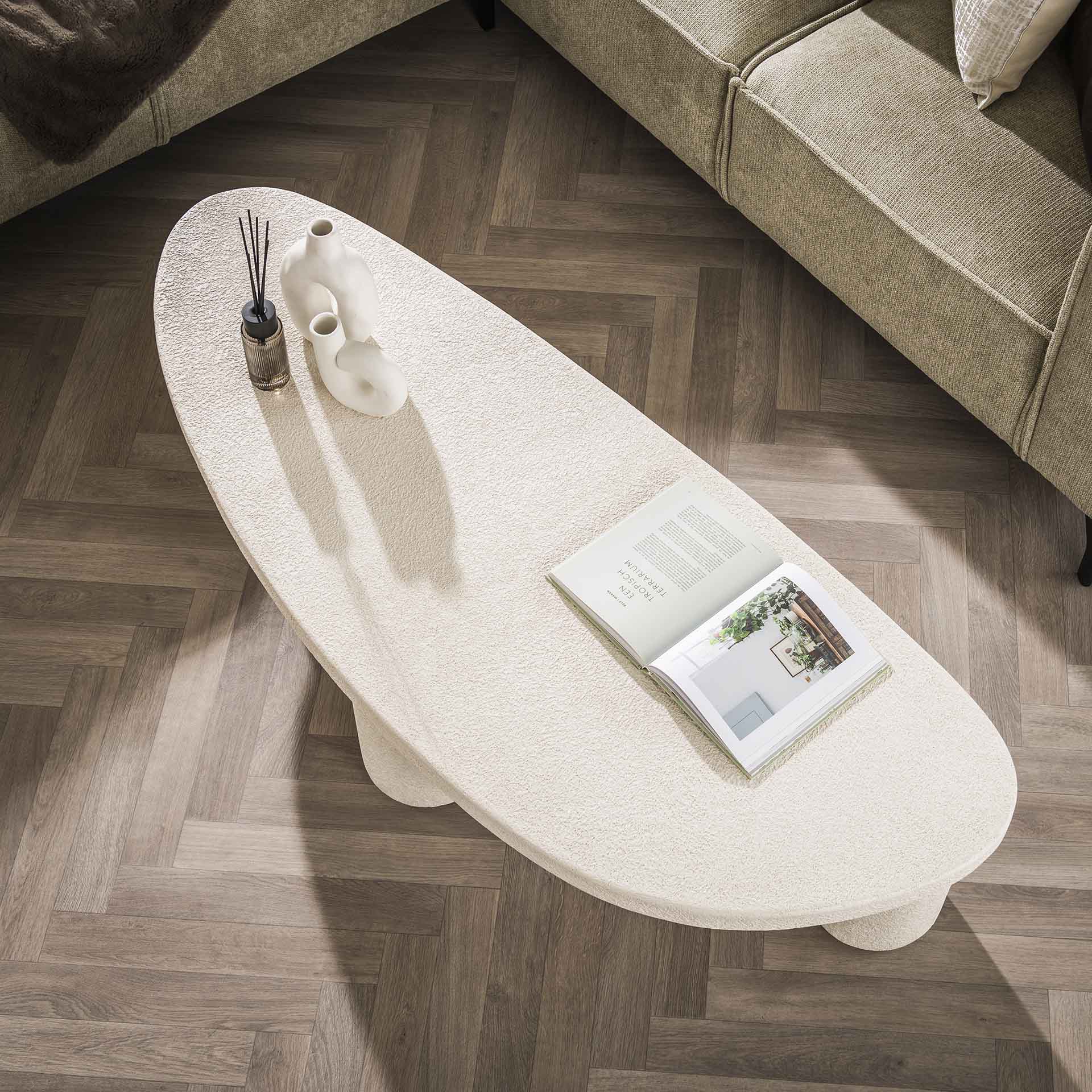 Salontafel Kiezel Driehoek XL