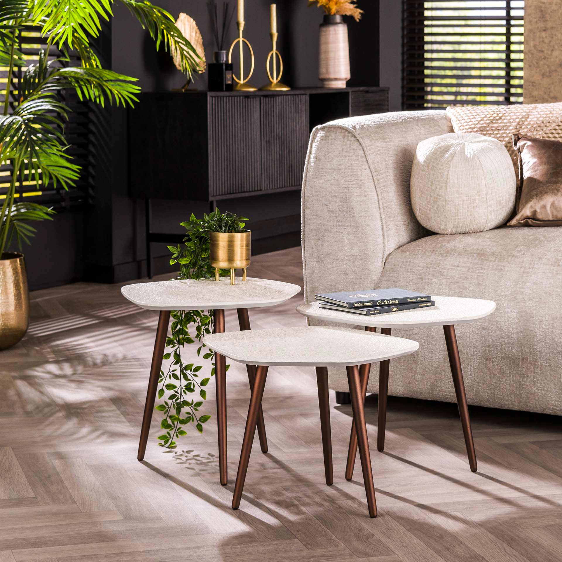 Salontafelset Point Stone - Set van 3