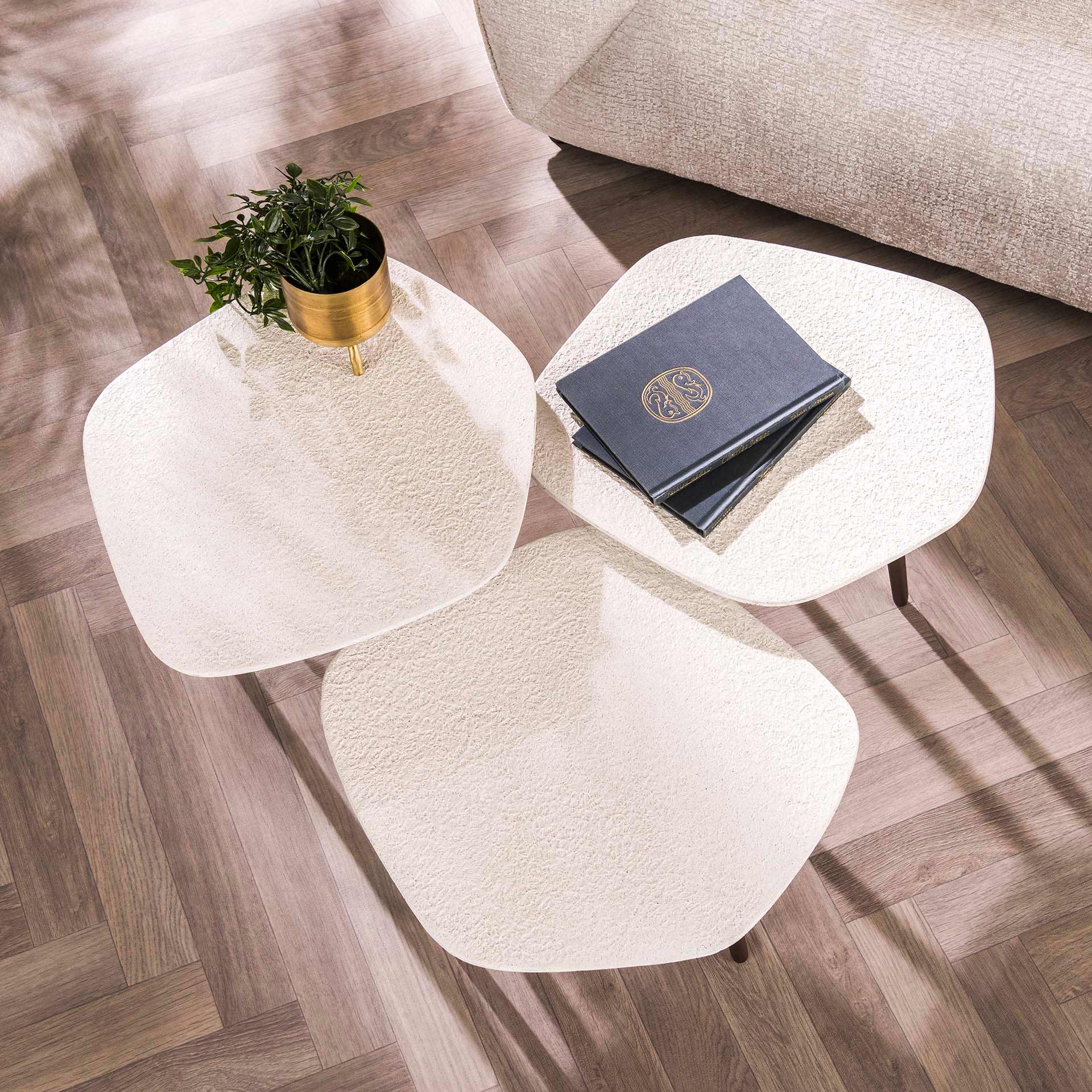 Salontafelset Point Stone - Set van 3