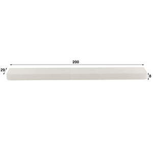 Wandplank 200 cm - Met metalen beugels