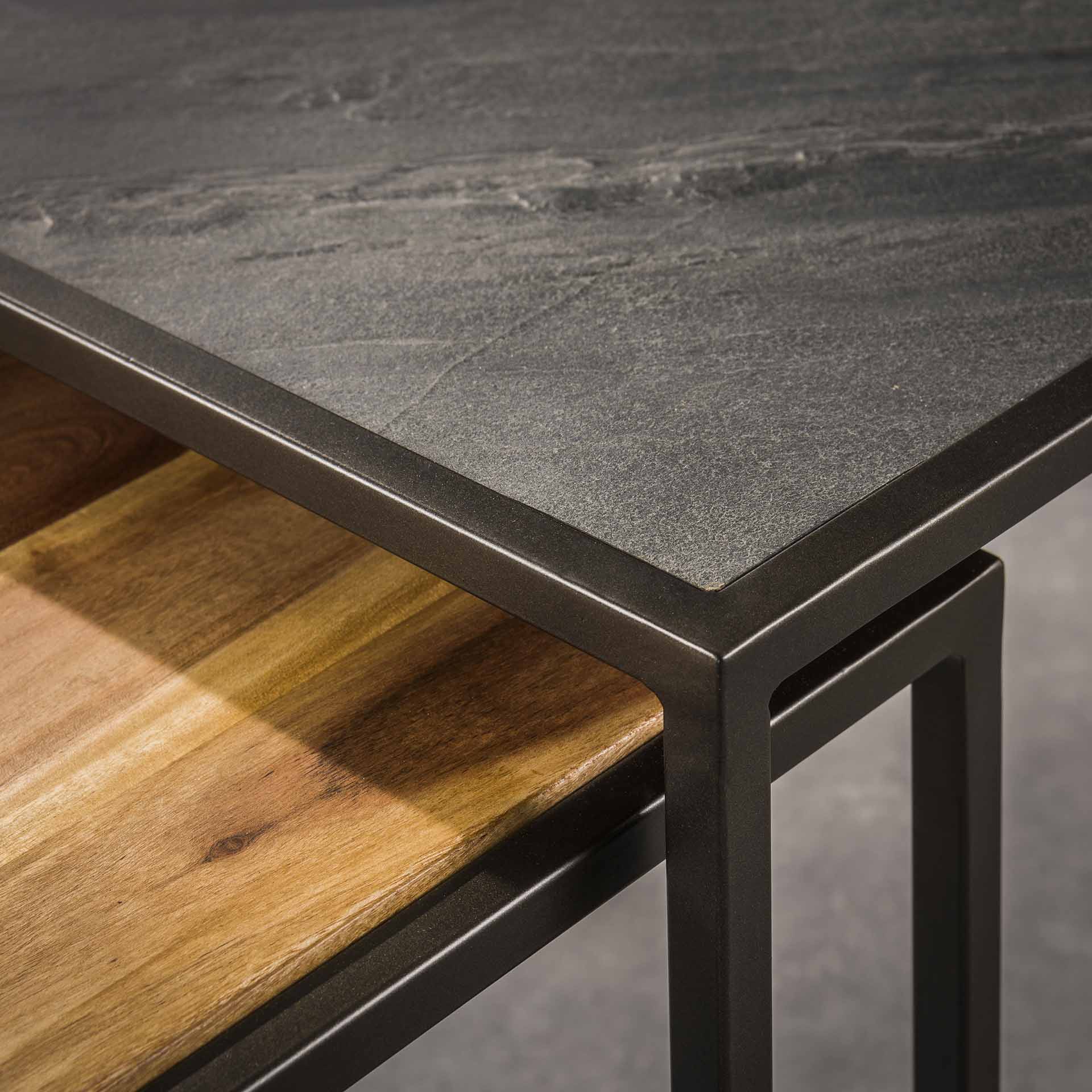 Salontafel Slate Mix - Set van 2