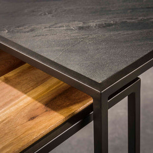 Salontafel Slate Mix - Set van 2