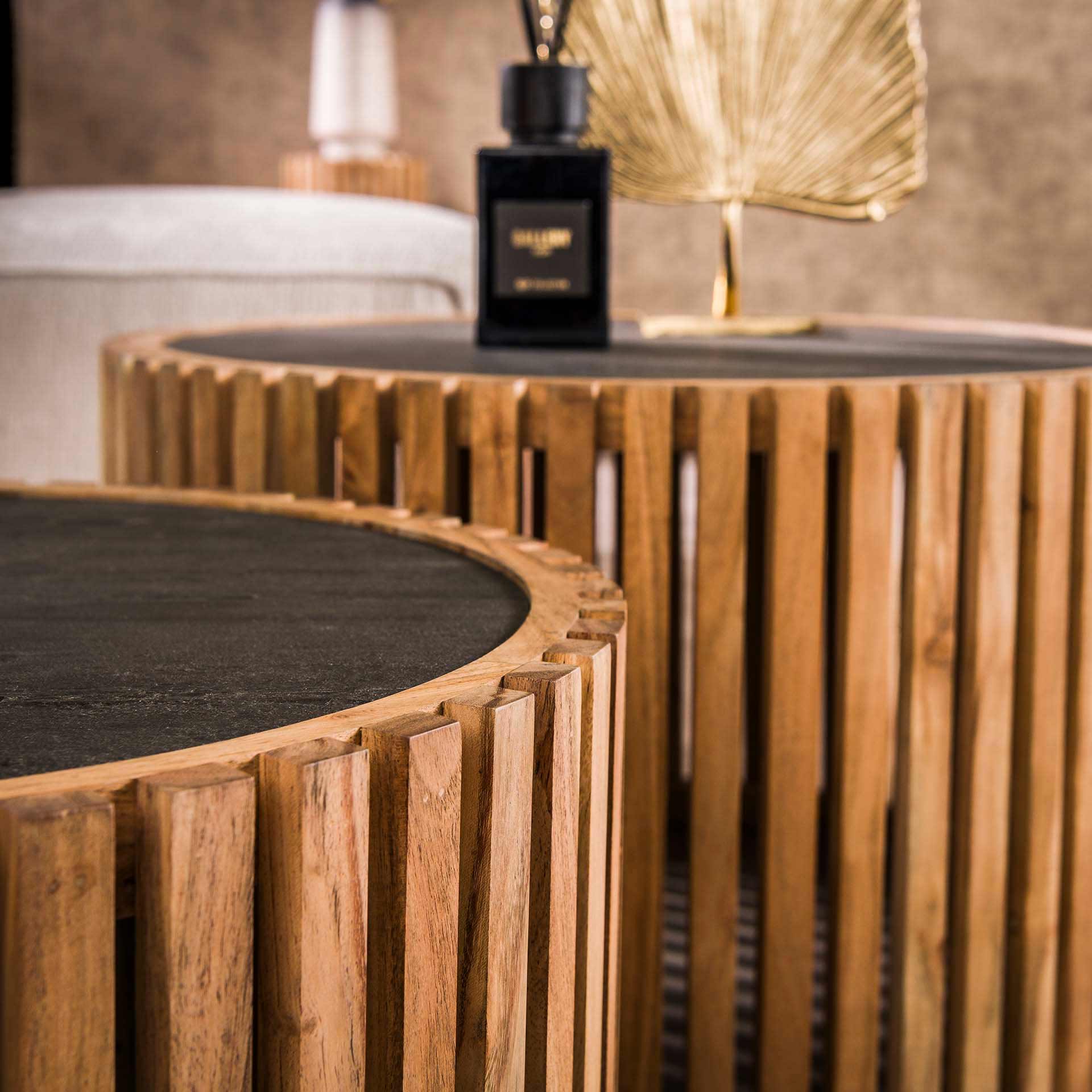 Salontafel Slate Round - Set van 2