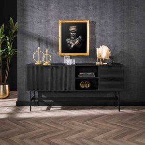 Dressoir Mangohout Zwart