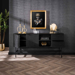 Dressoir Mangohout Zwart