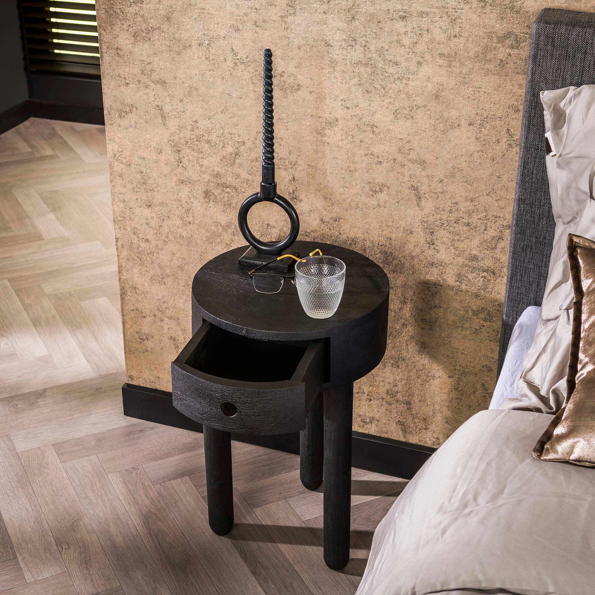 Nachtkastje Round Full Wood