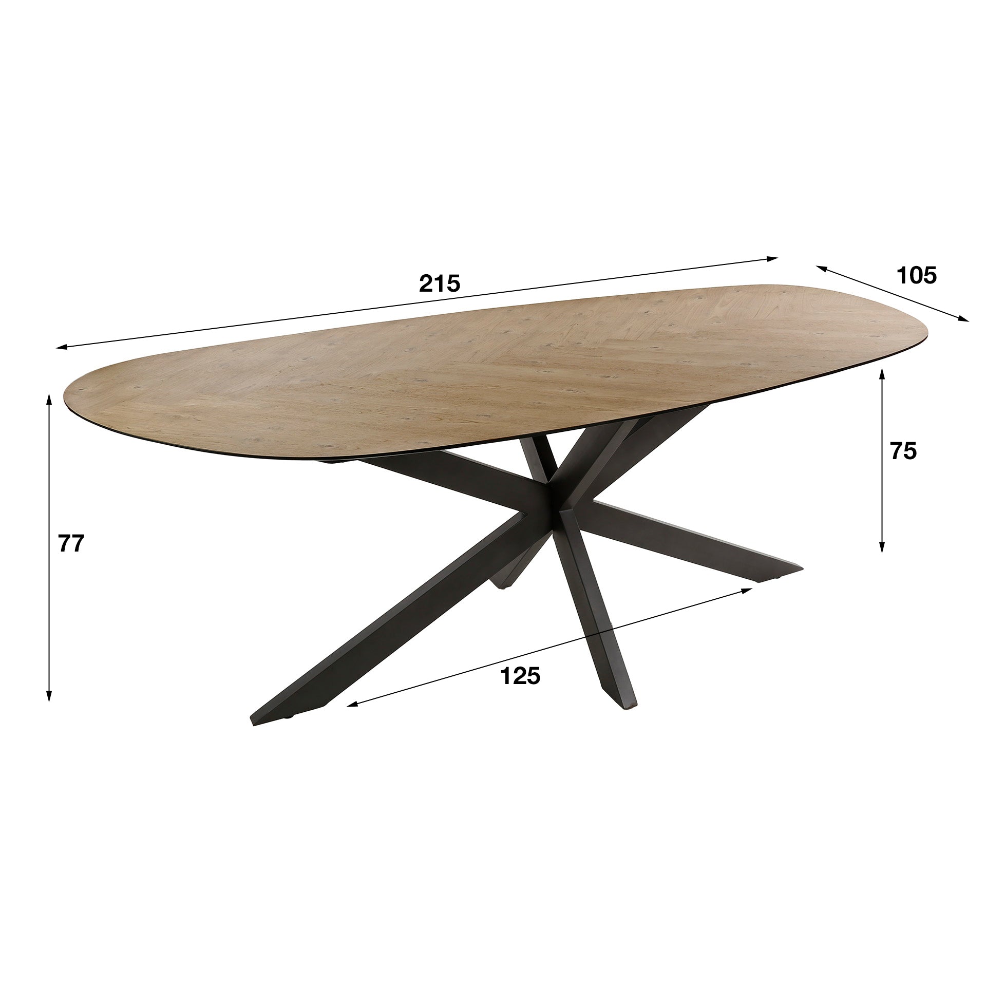 Eettafel Romano 215 cm