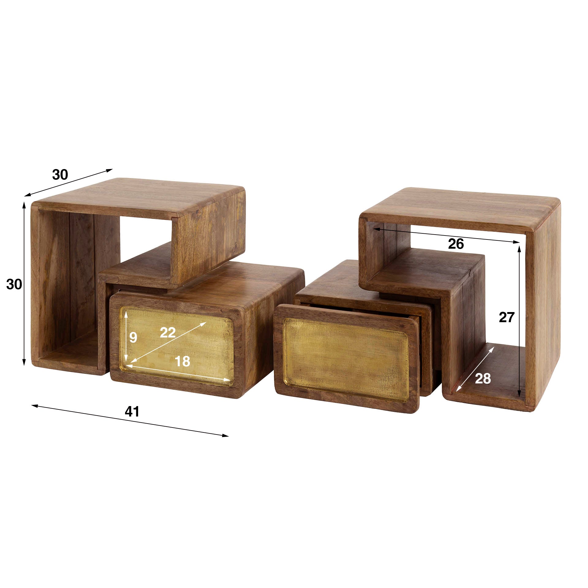 Nachtkastje Set - 2 stuks