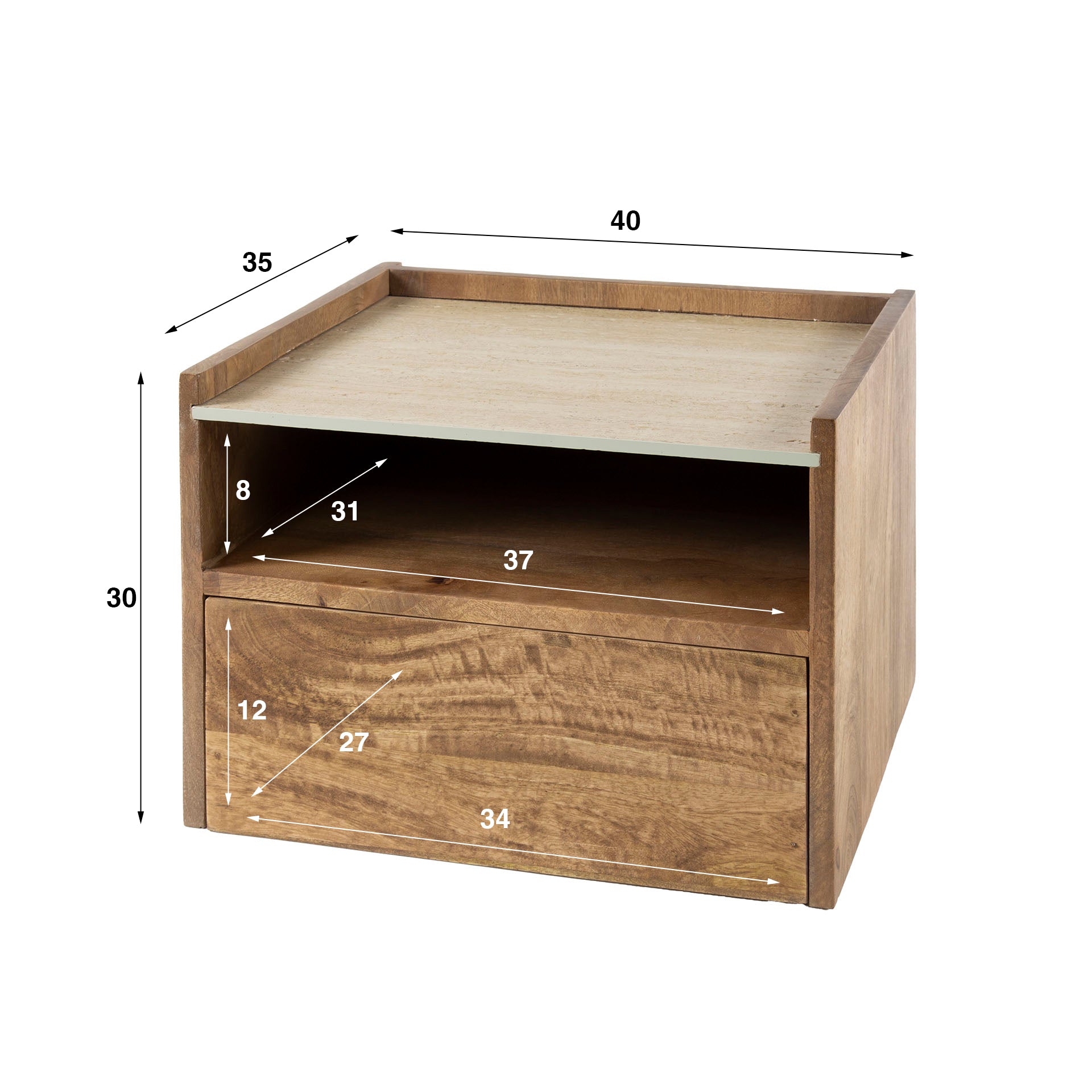 Nachtkastje Nuovo Travertin