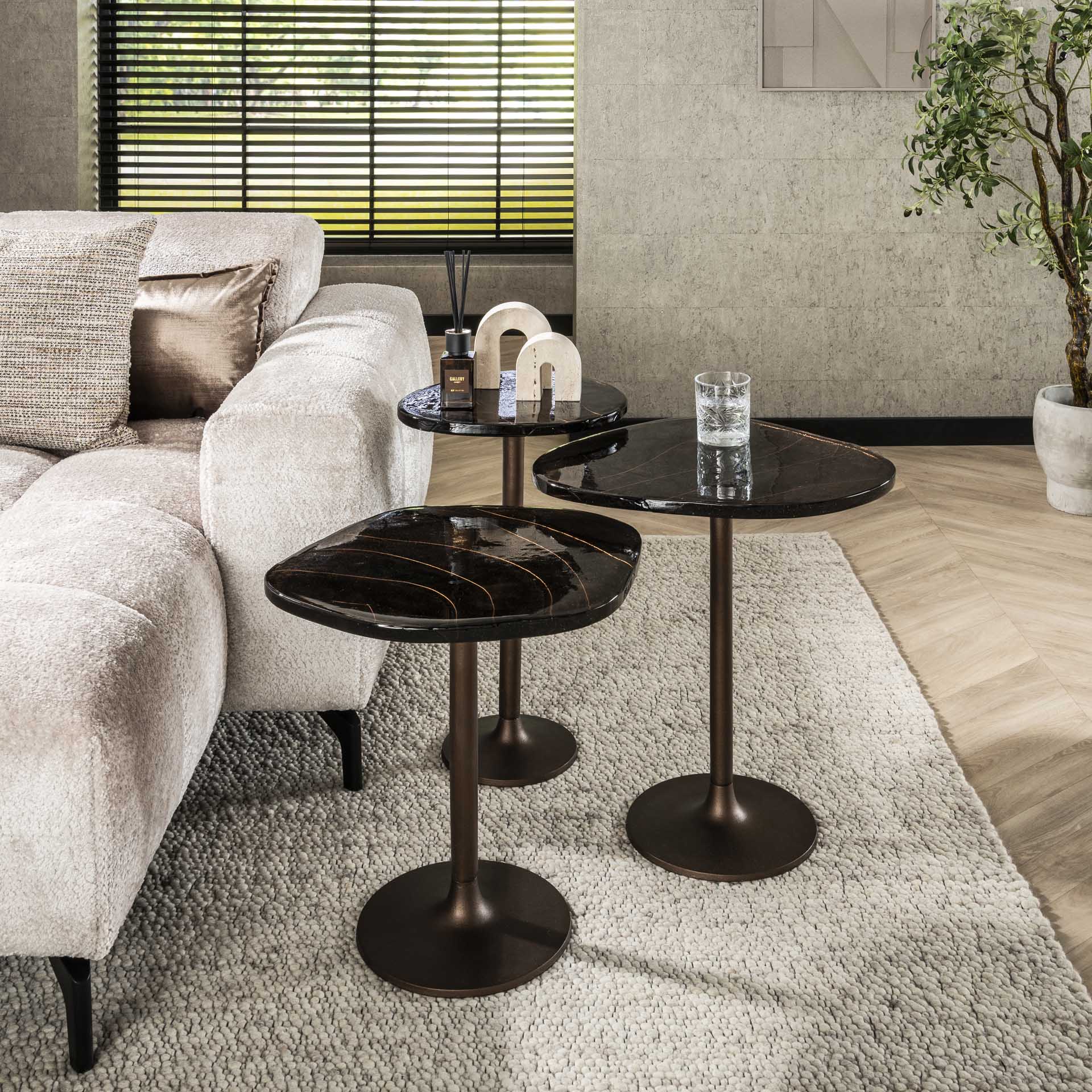 Bijzettafel Eclipse L - Antiek koper