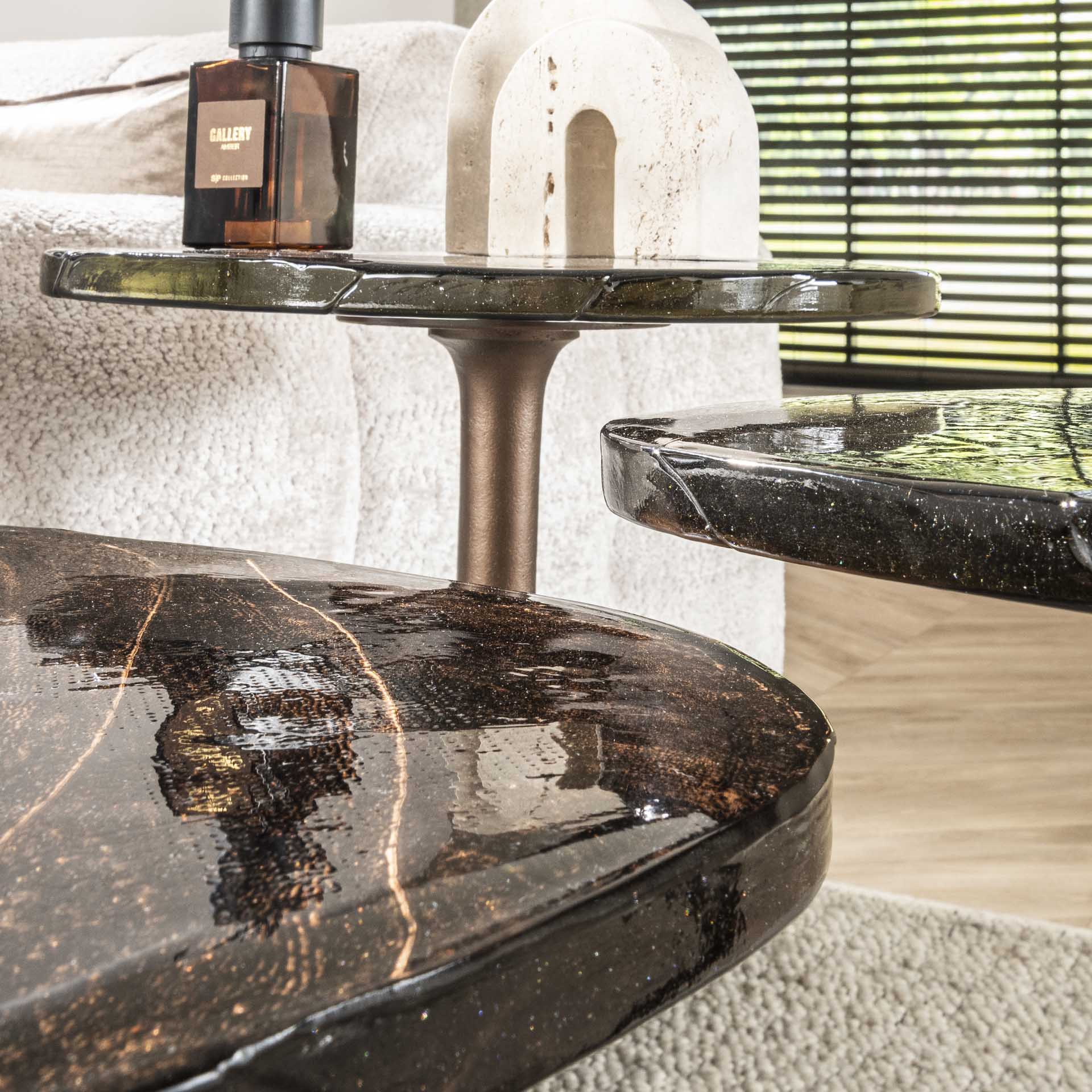 Bijzettafel Eclipse antiek koper