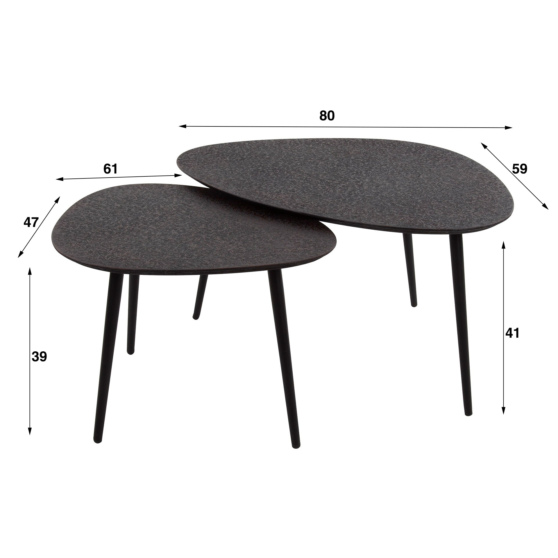 Salontafel Trio - Set van 2