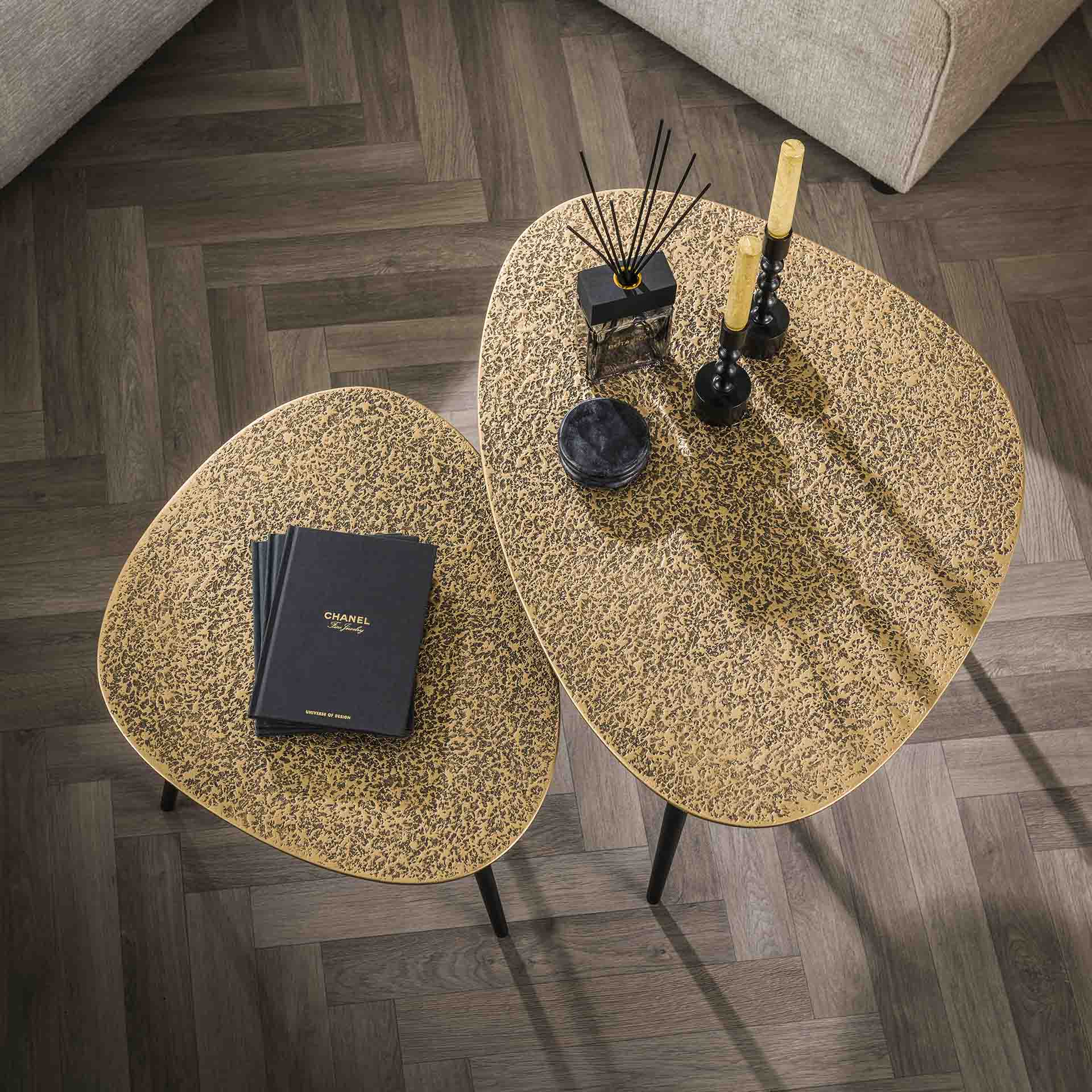 Salontafel set driehoekig - 2 stuks