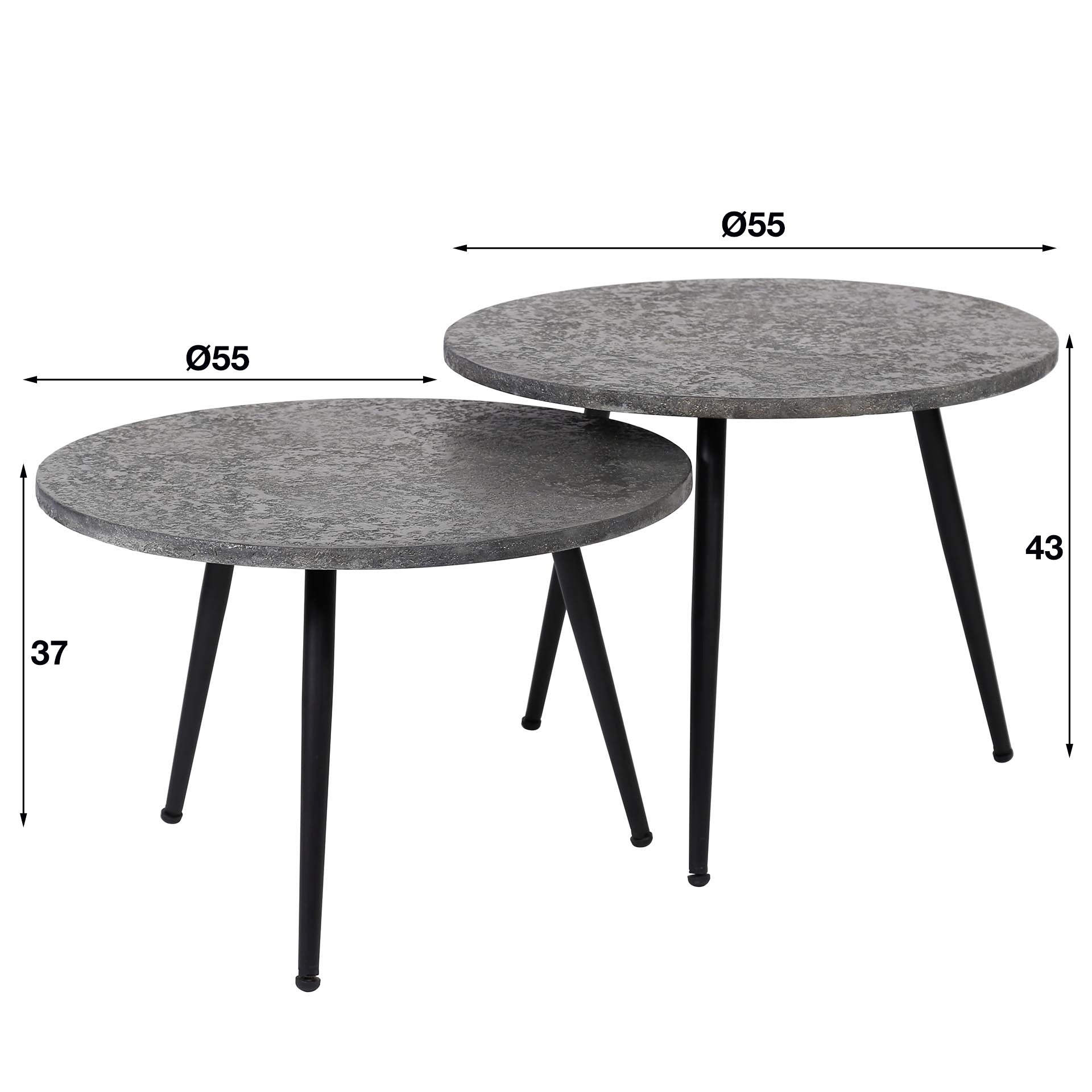 Salontafelset Ronde - Set van 2