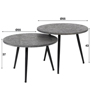 Salontafelset Ronde - Set van 2