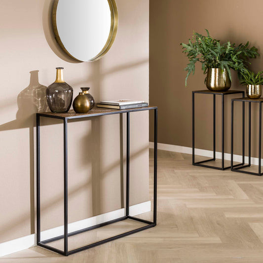 Haltafel Iron Metallic Antiek Bruin
