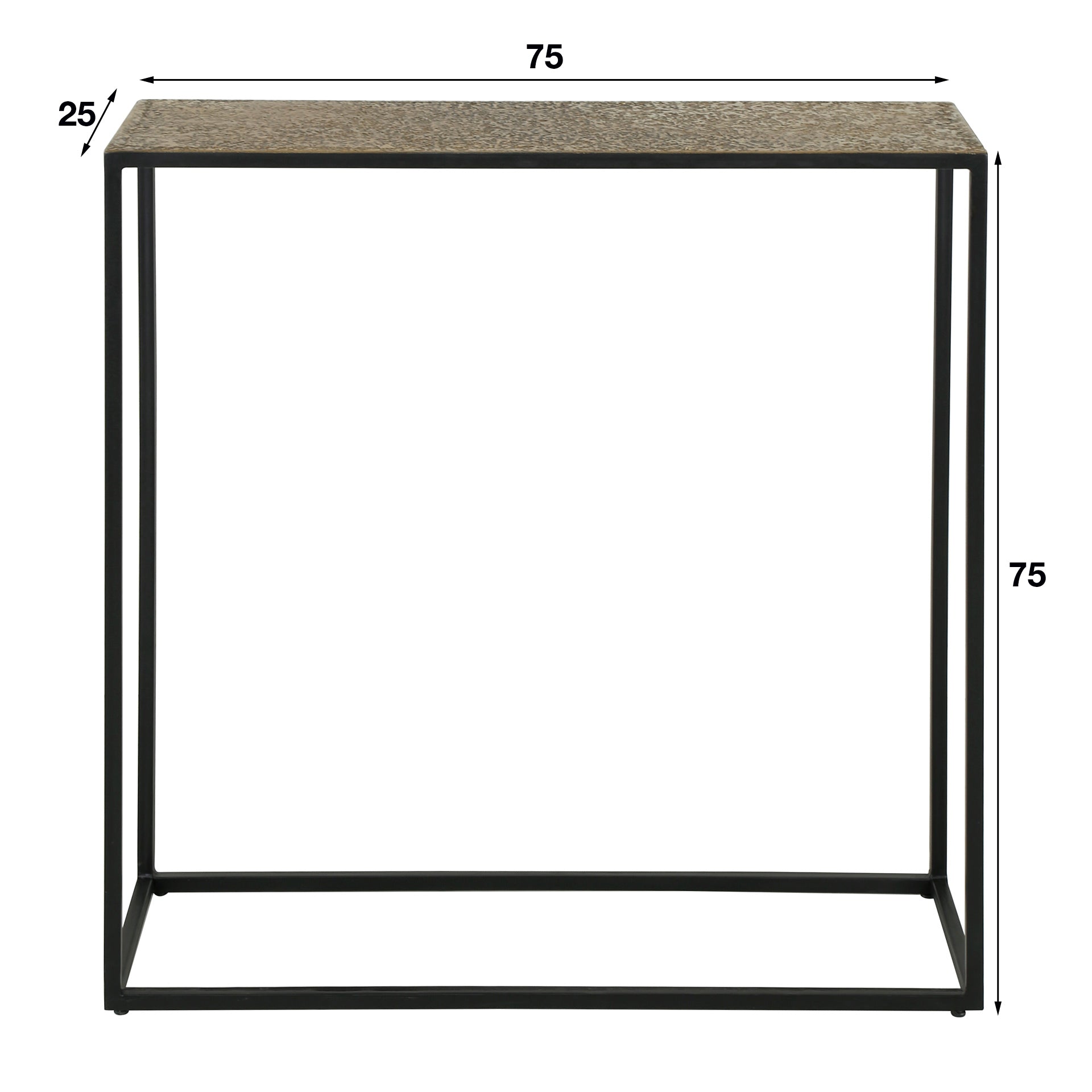 Haltafel Iron Metallic Antiek Bruin