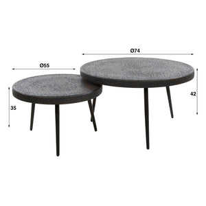 Salontafel Bulky Ferro - Set van 2