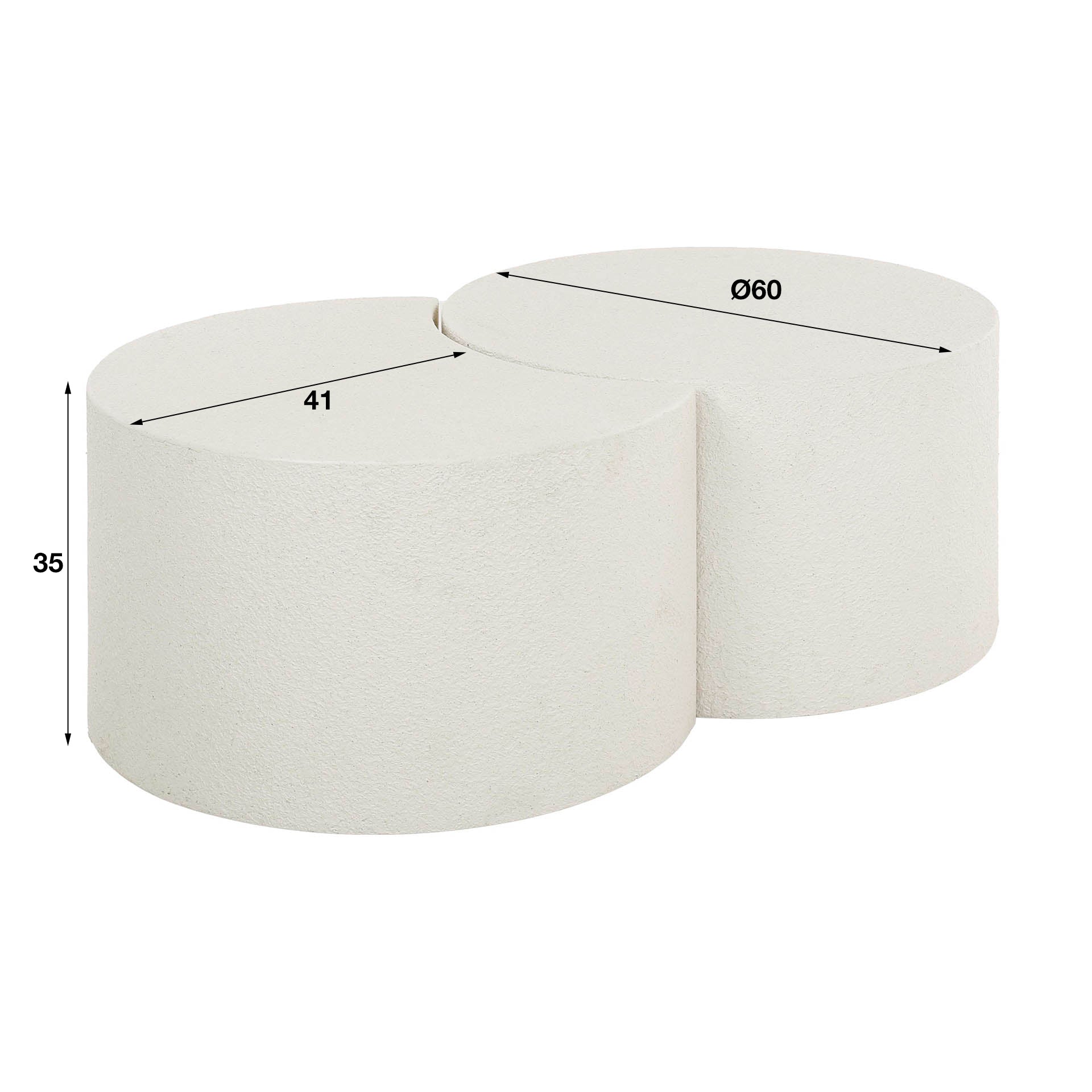 Salontafel Stone Moonset - Set van 2