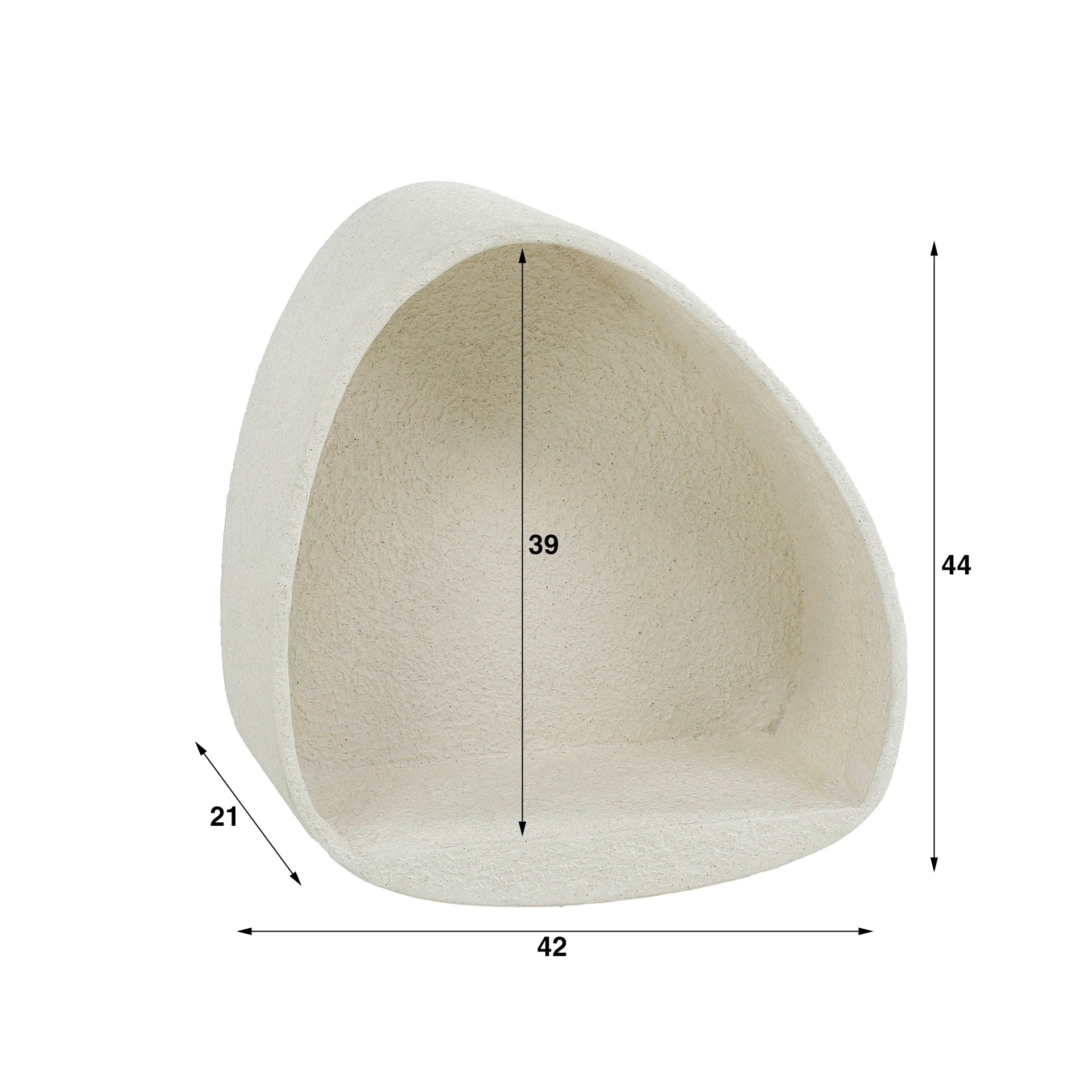 Wandschap Stone Driehoekig