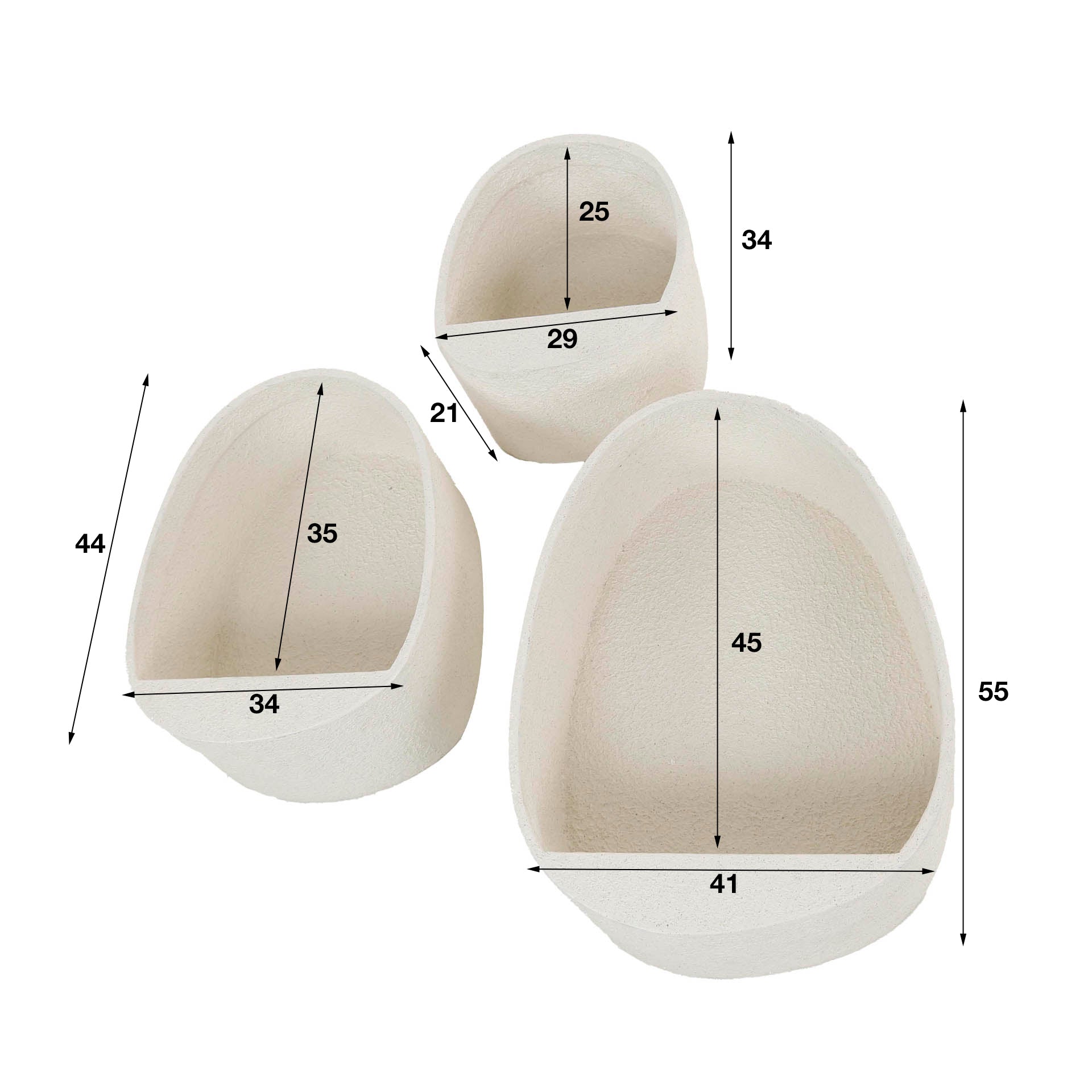 Wandschappen Druppel - Set van 3