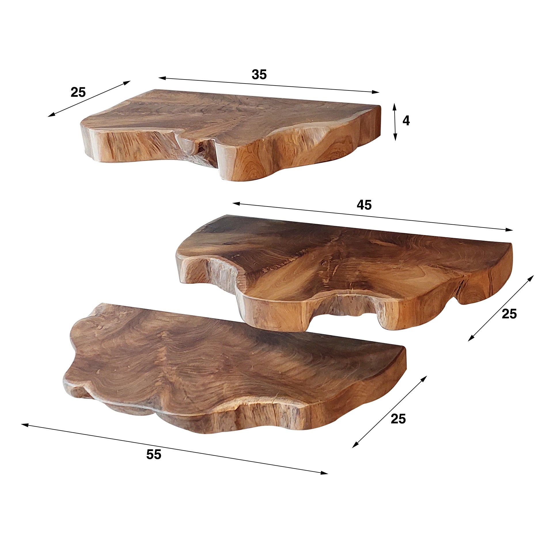 Set van 3 Planken Naturel Line