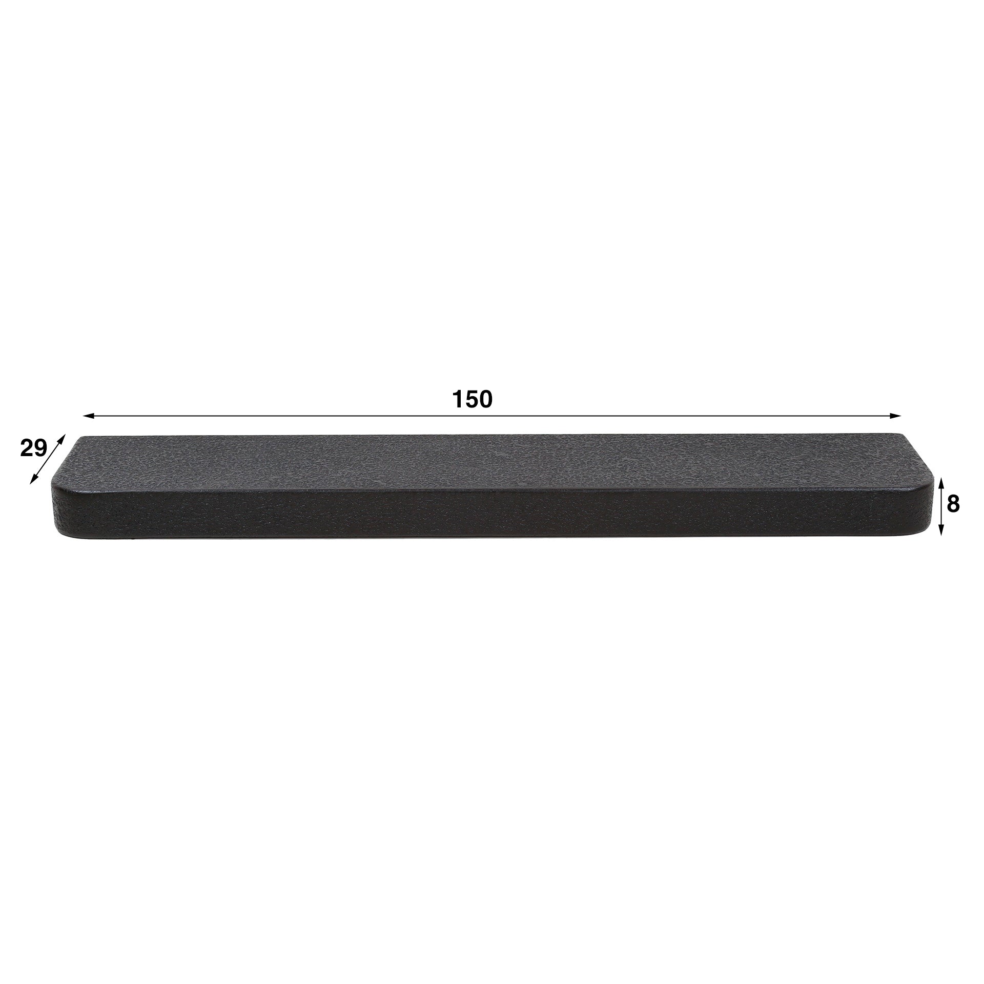 Wandplank Liquid Metal 150 cm