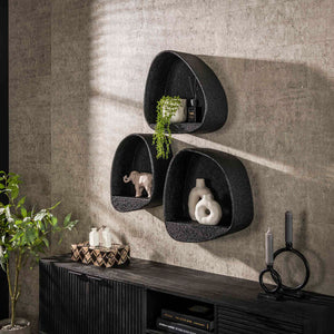 Wandschap Metallic Grijs