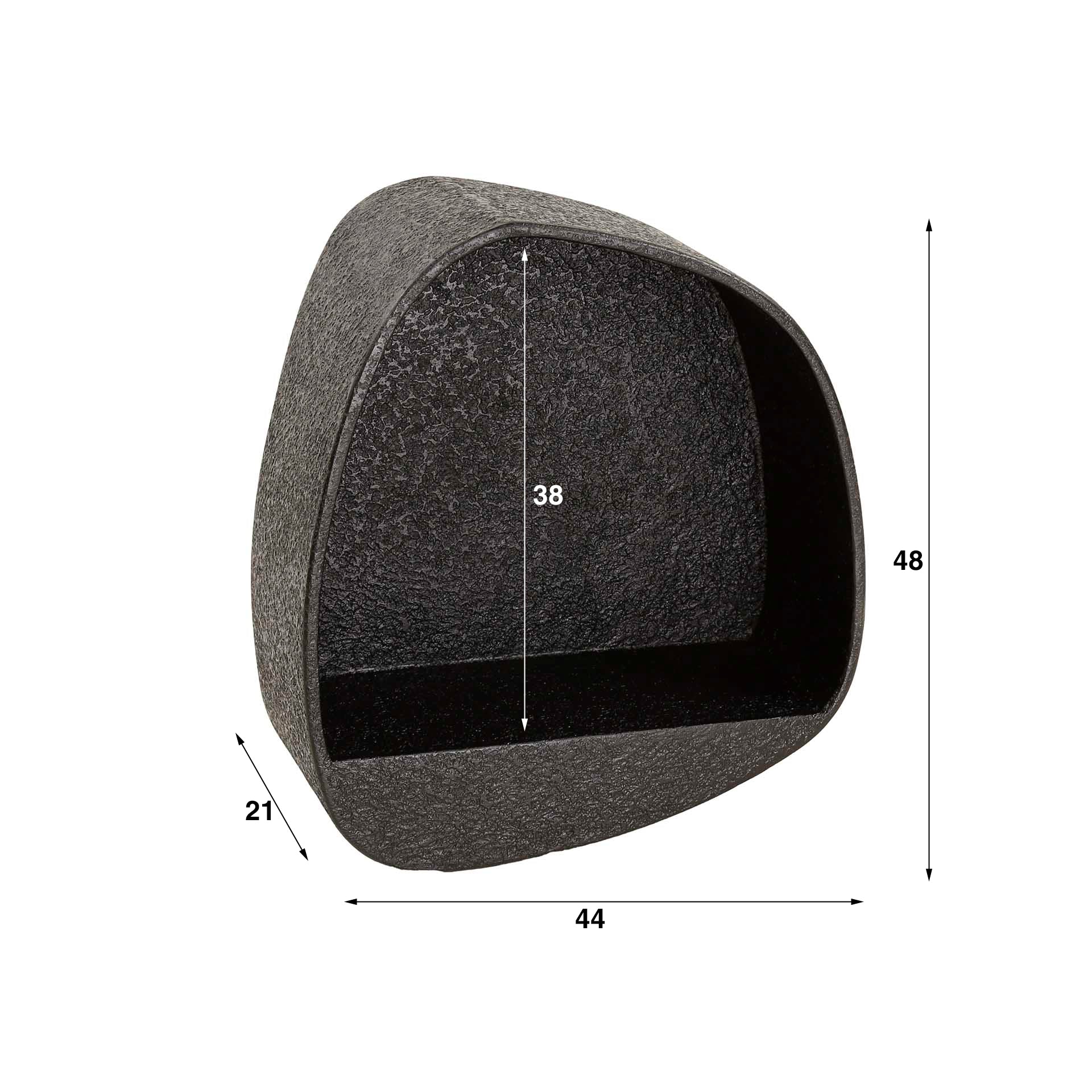 Wandschap Metallic Grijs